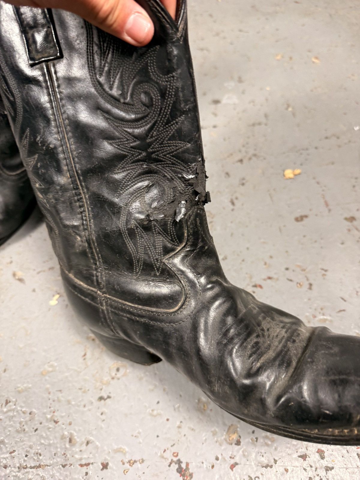 Other All Black Basic No Frills Cowboy Bootd Size US 10.5 / EU 43-44 - 6 Thumbnail