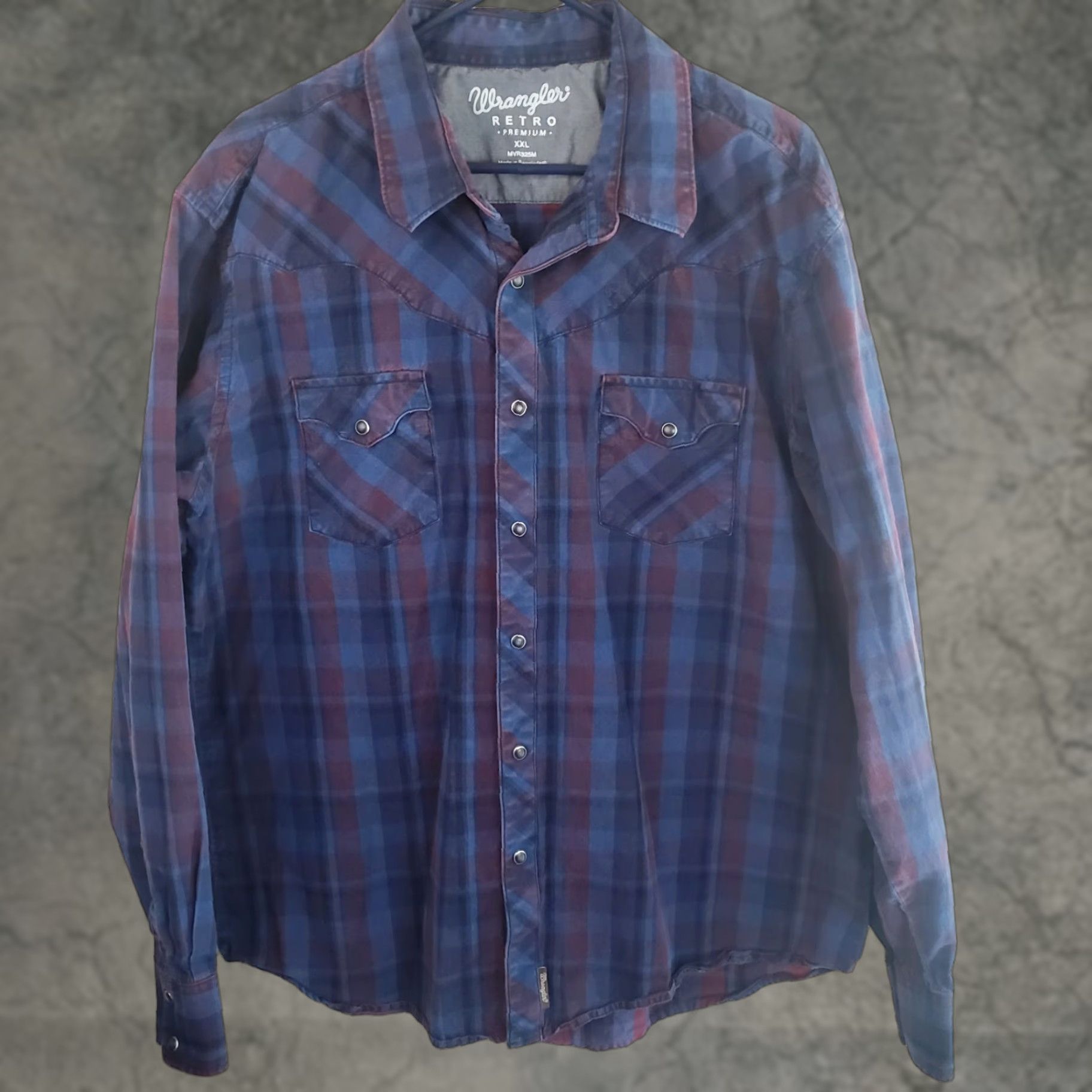 Wrangler VINTAGE Wrangler Retro Premium Shirt Men 2XL Blue Plaid Pearl Snap Western 90s Cowboy Casual Mens Size US XXL / EU 58 / 5 - 1 Thumbnail
