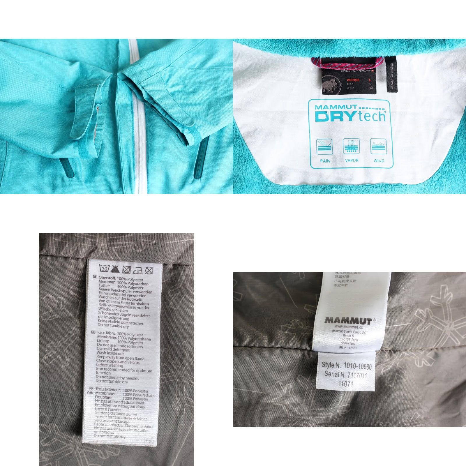 Mammut MAMMUT Ski Jacket Women Hooded Waterproof Insulated L Blue MJ6099 (Regular) Size L / US 10 / IT 46 - 8 Thumbnail