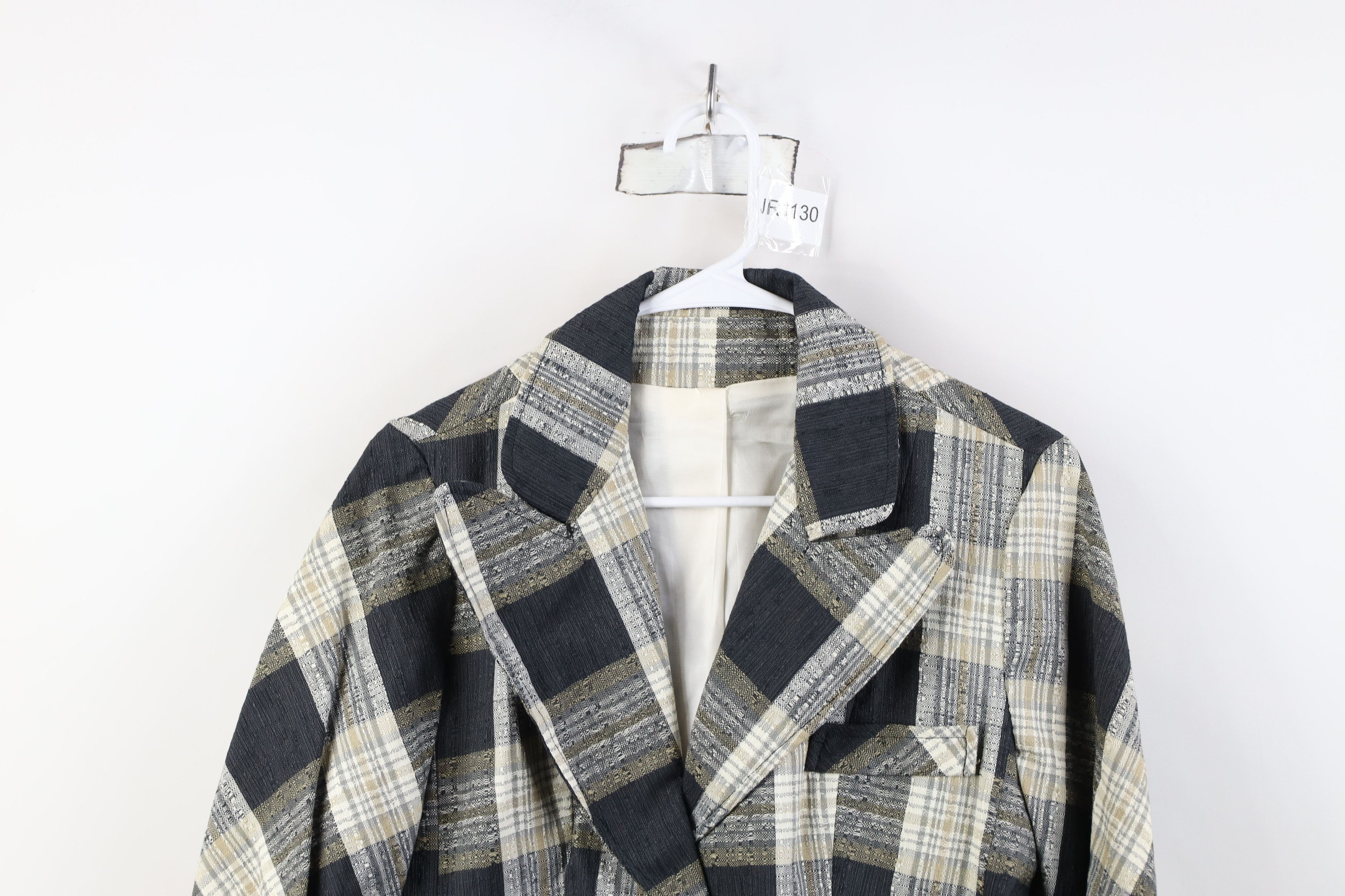 Vintage Deadstock Vintage 70s Streetwear Suit Coat Jacket Plaid Size XXL / US 16-18 / IT 52-54 - 2 Thumbnail