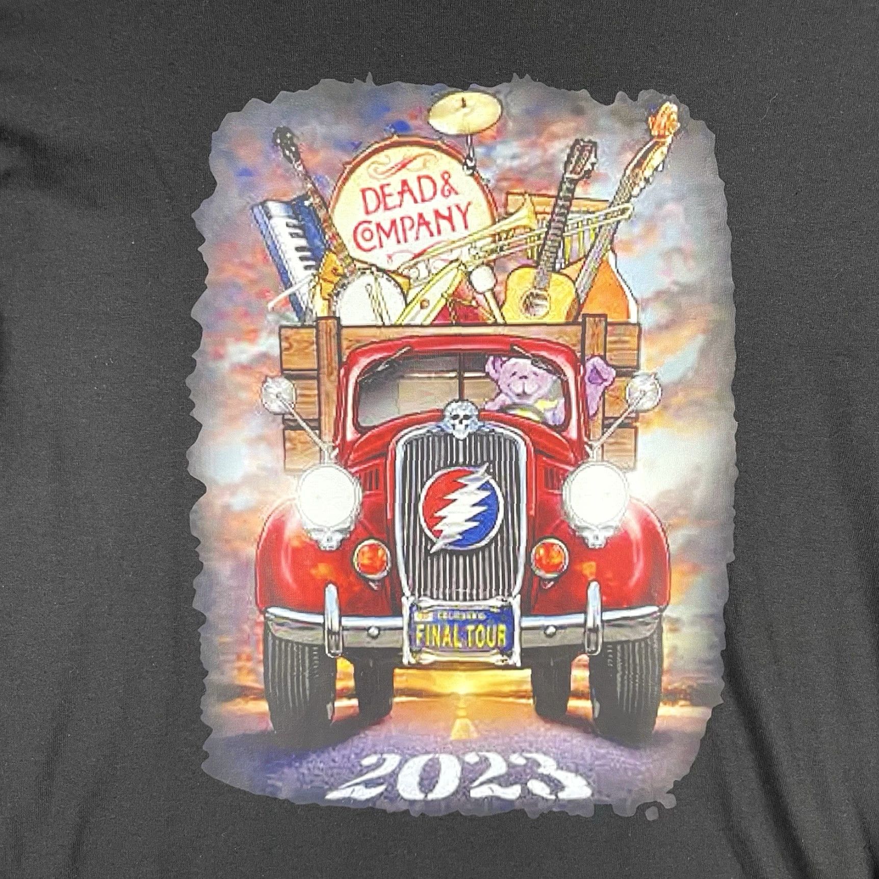 Gildan VINTAGE Dead And Company 2023 Final Tour Shirt M Black Mens T-Shirt Grateful Dead Bear Dead & Co Size US M / EU 48-50 / 2 - 3 Thumbnail