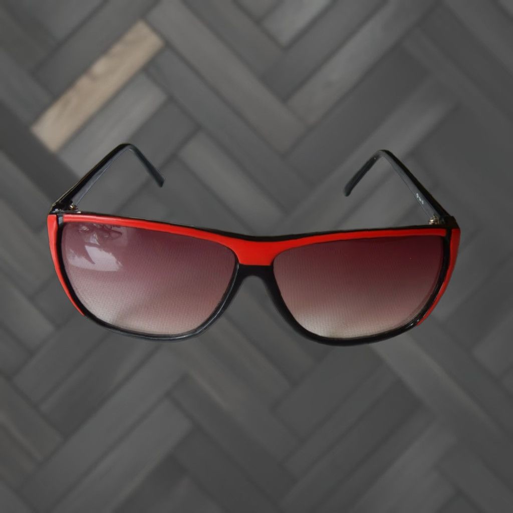 Vintage VTG Sunglasses Women Taiwan Unbranded Black & Red Sunglasses Size ONE SIZE - 1 Thumbnail