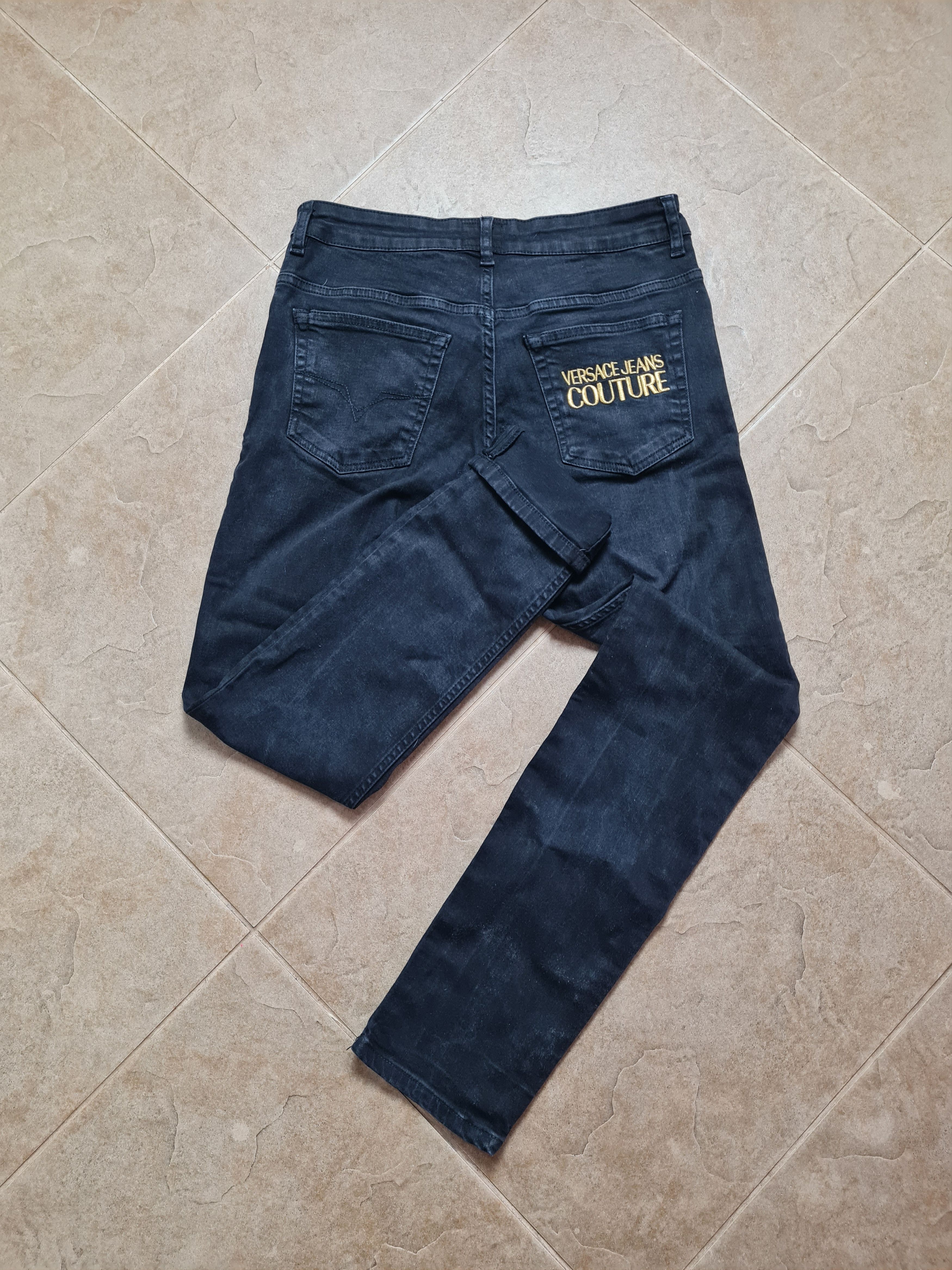 VINTAGE VERSACE JEANS COUTURE DENIM BIG LOGO TAG IT 44