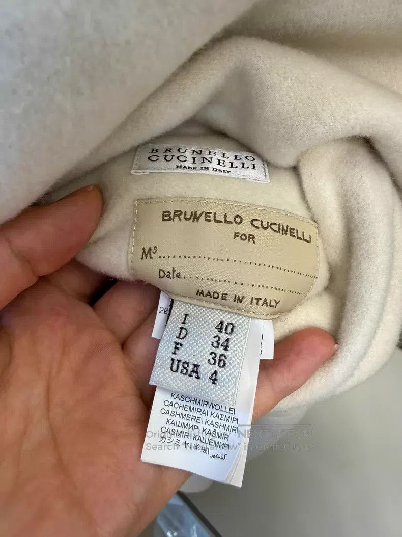 Brunello Cucinelli Brunello Cucinelli Beaded Double-Faced Cashmere Coat Size XS / US 0-2 / IT 36-38 - 6 Thumbnail