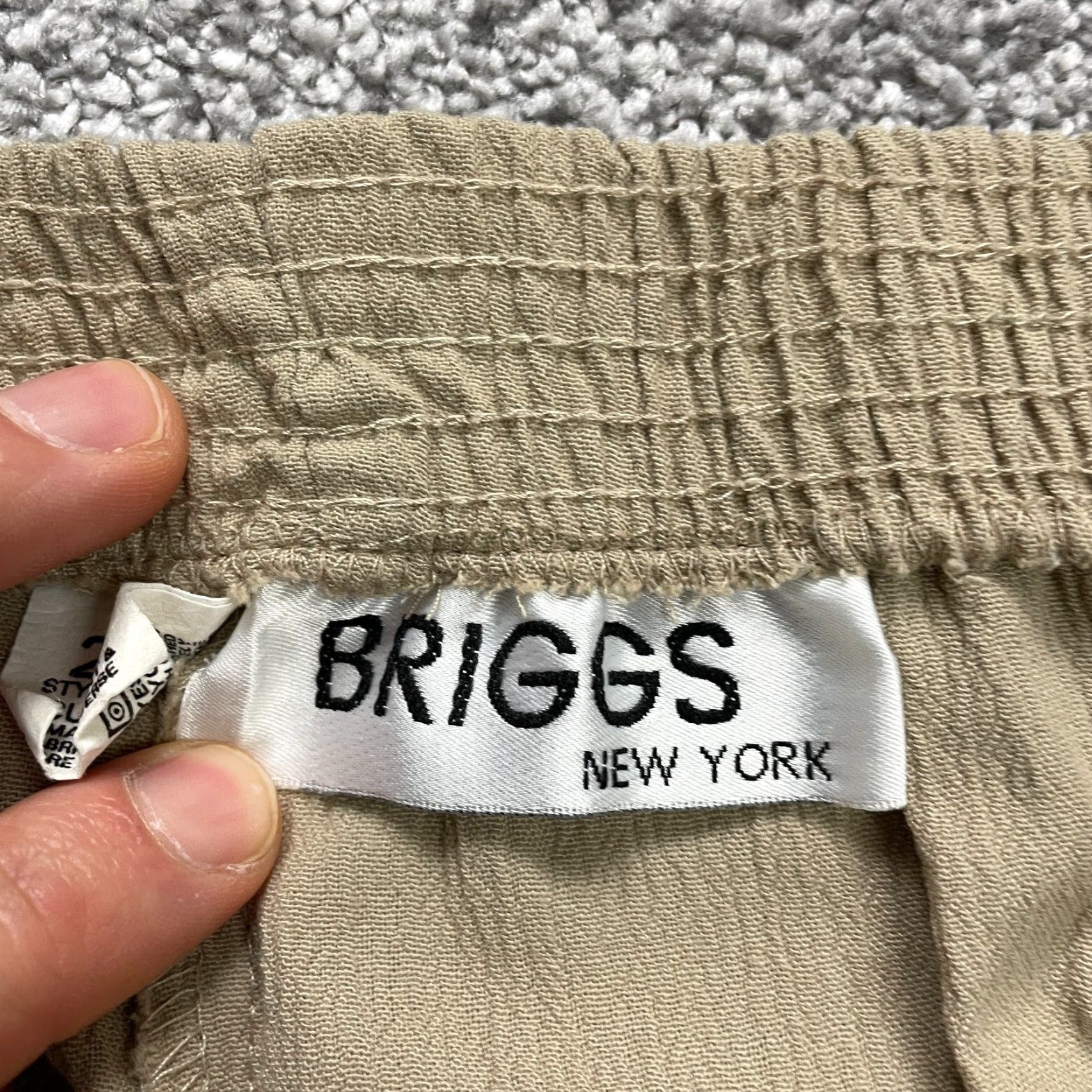 Vintage VINTAGE Briggs New York Pants Womens 22W Brown Elastic Waist Rayon Tapered 34x26 Size 40" / US 18 - 4 Thumbnail