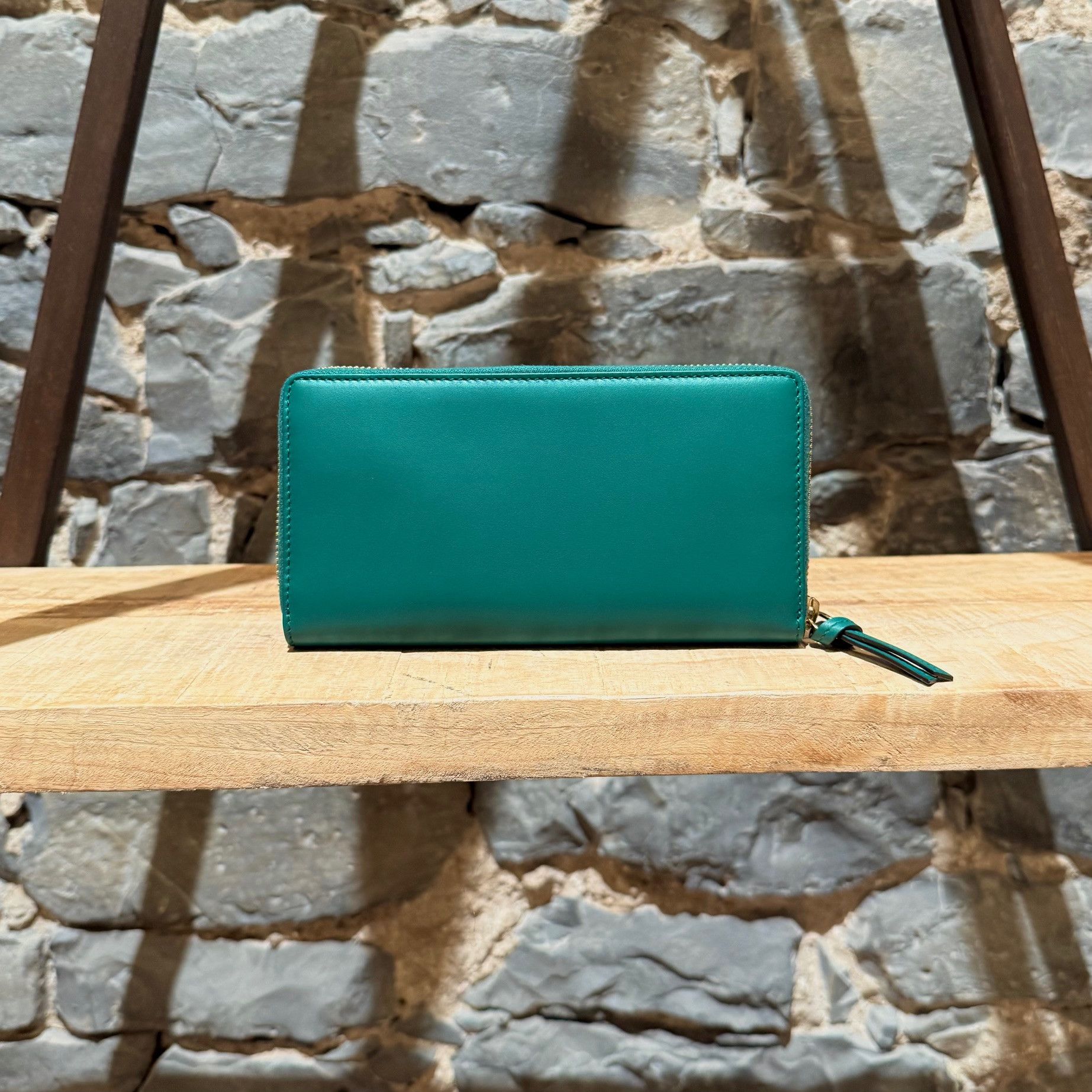 Gucci Gucci Green Leather Jumbo GG Embossed Apollo Zip Wallet Size ONE SIZE - 3 Thumbnail
