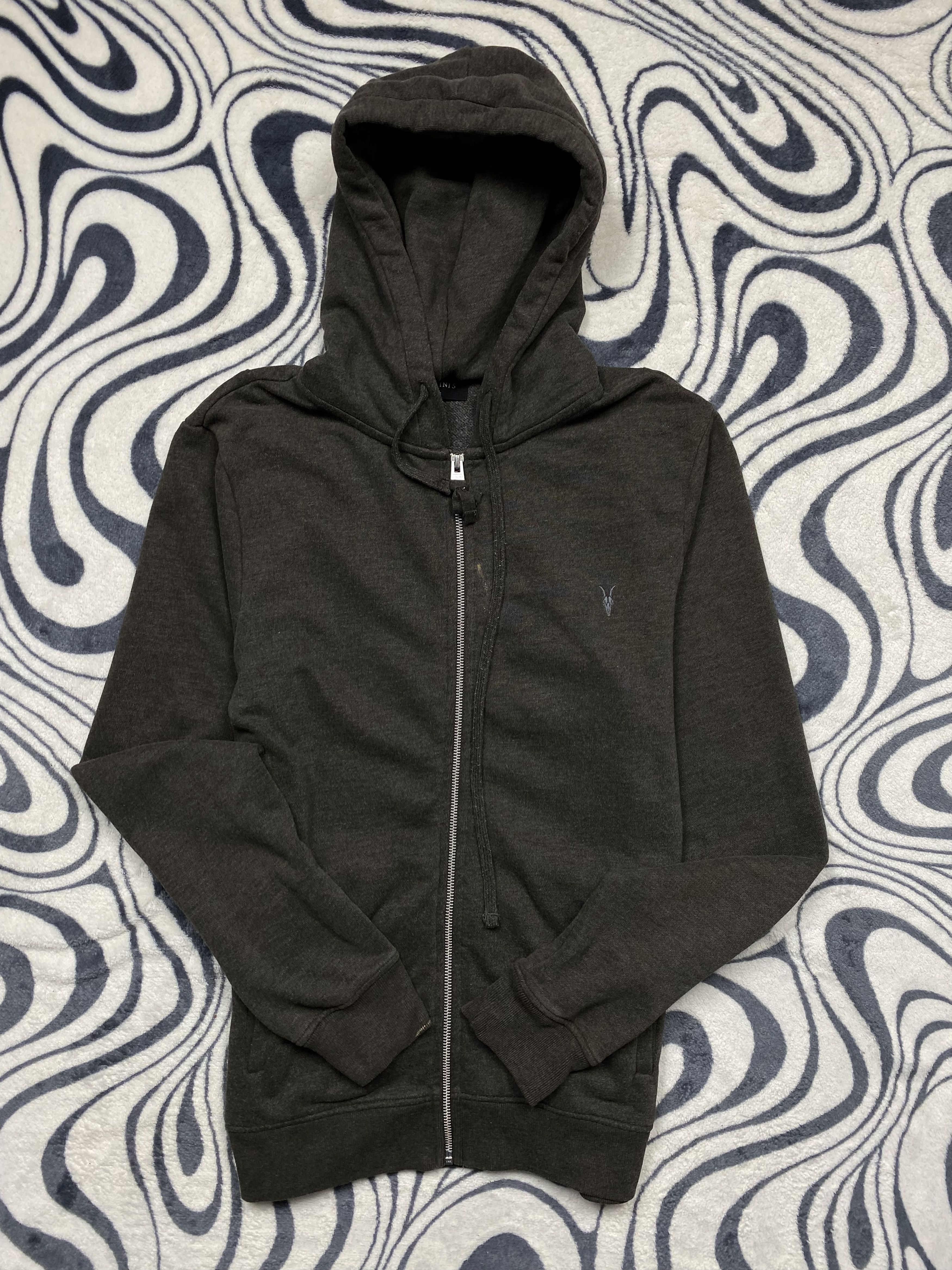 Allsaints Allsaints Mens Raven Full Zip Hoodie Size US S / EU 44-46 / 1 - 1 Thumbnail