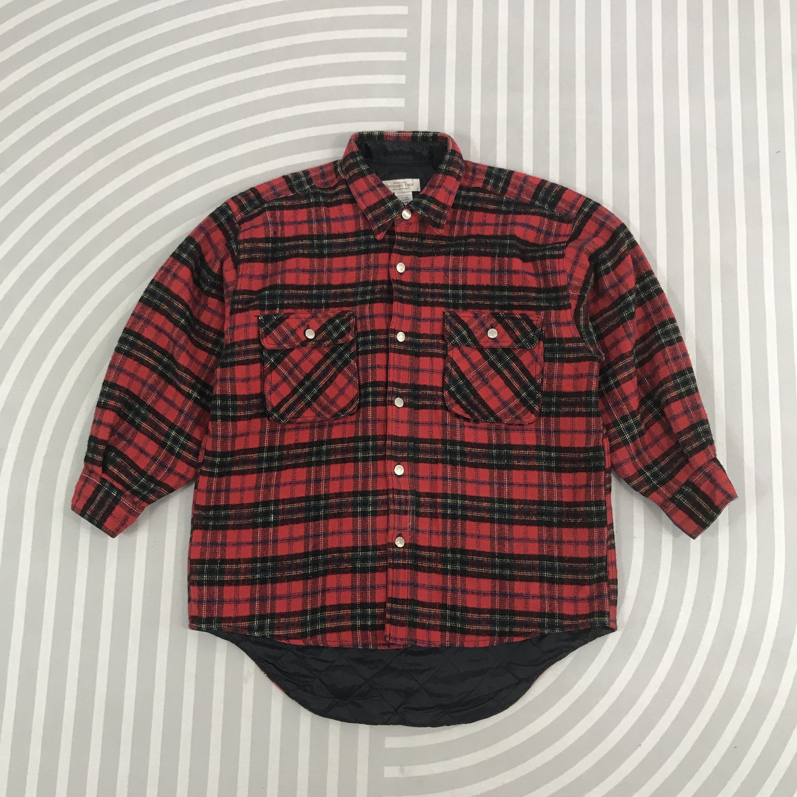Vintage Romantic Flannel design button Jacket