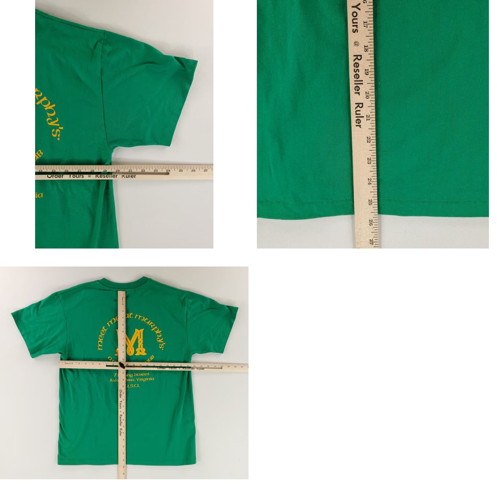 Hanes VINTAGE Murphy's T Shirt Green St Patricks Day 90s Made USA Single Stitch Mens L Crew Neck Shirt Size US L / EU 52-54 / 3 - 8 Thumbnail