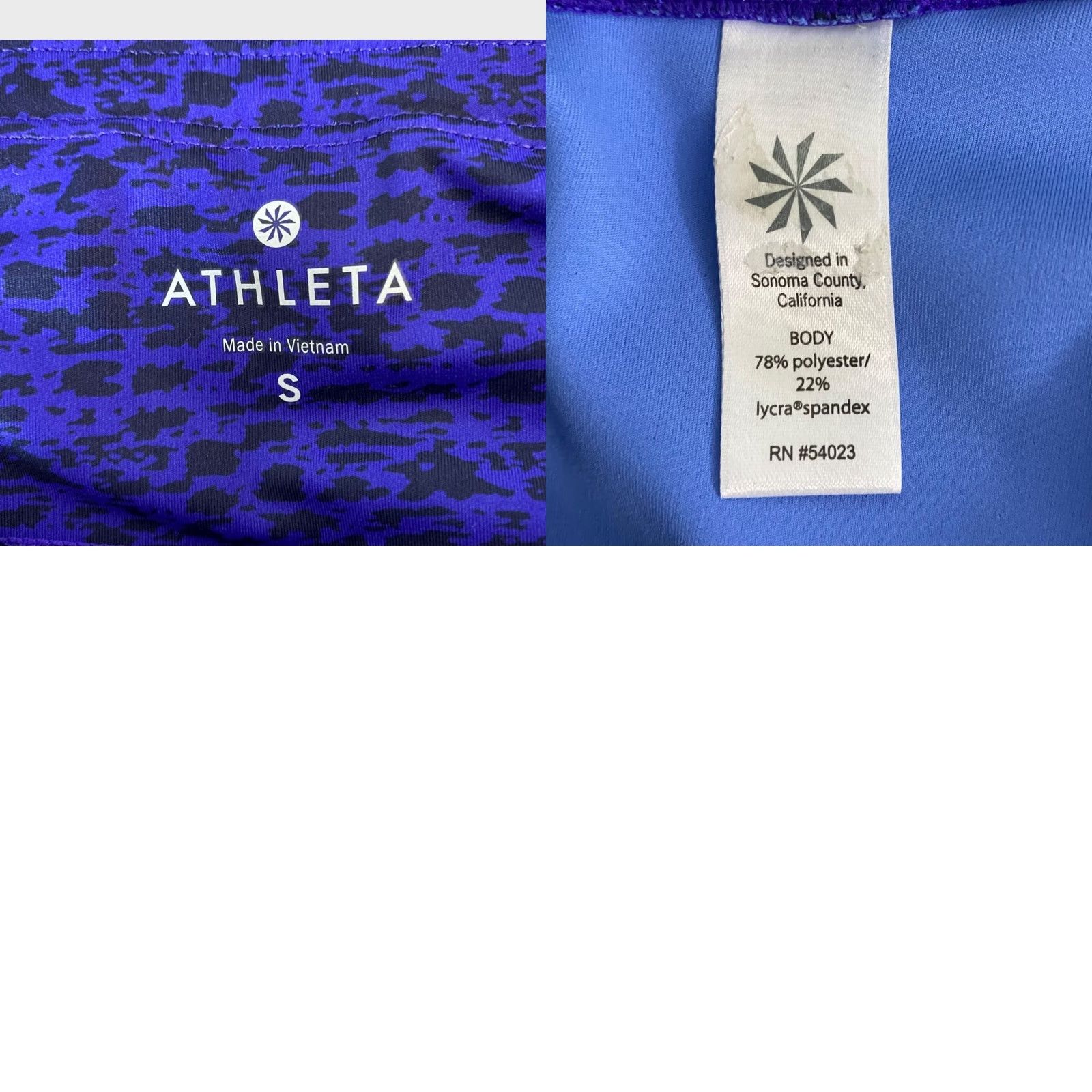Athleta Athleta ASYM Camo Sonar 7/8 Leggings Small Blue Athletic Stretch Yoga Leggings Women's S Blue Athleisure Sports High-Quality Stretch Size 28" / US 6 / IT 42 - 8 Thumbnail