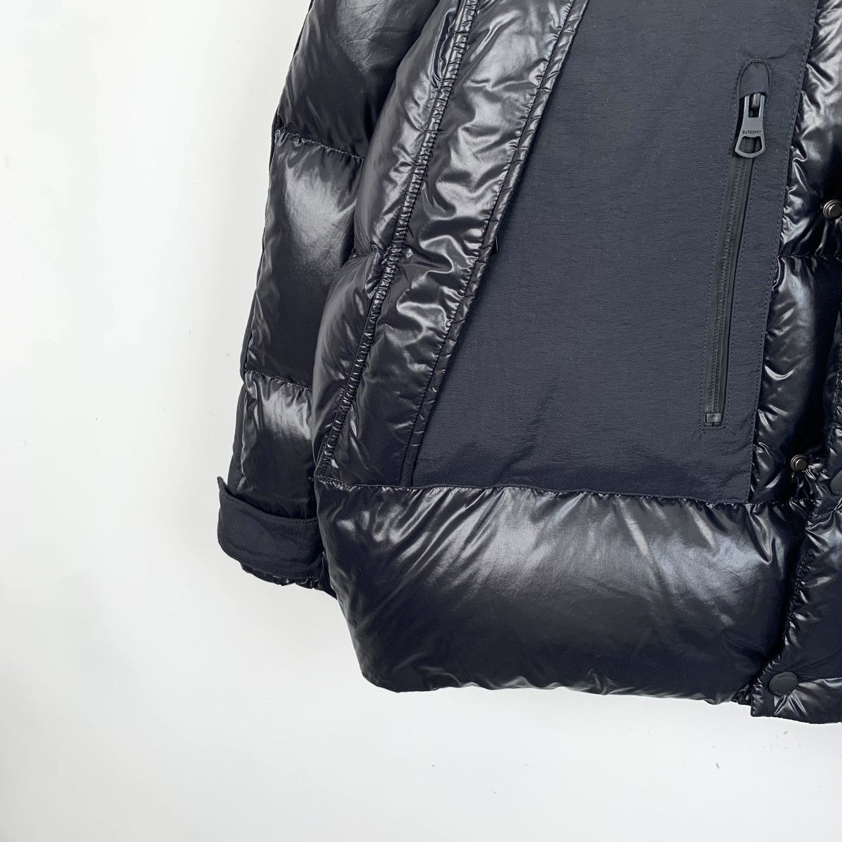 Burberry Burberry Bbr Navy Glossy Logo Monogram Print Jacket Size L / US 10 / IT 46 - 4 Thumbnail