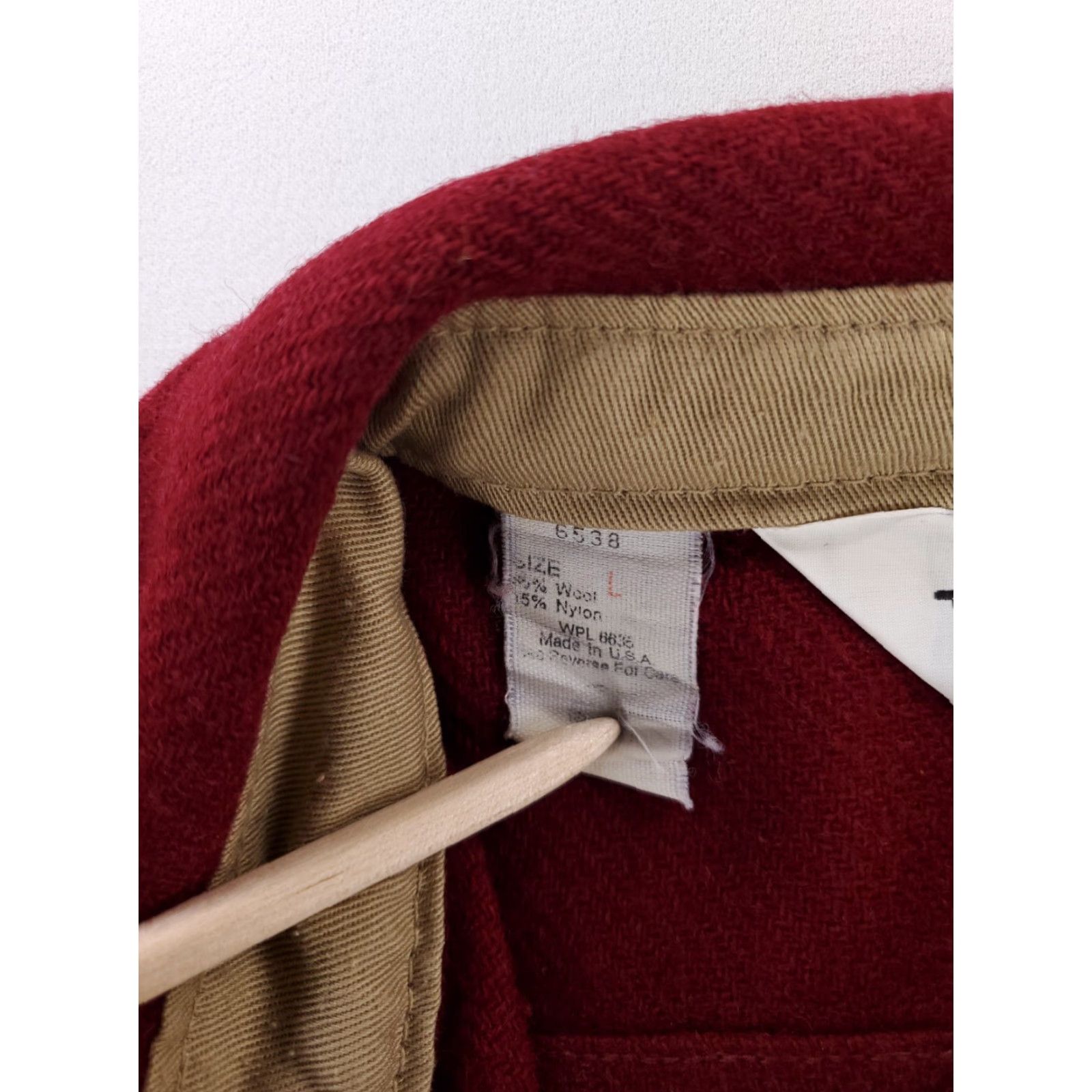 Vintage VINTAGE Woolrich VTG 70s 80s Wool Blend Button Up Shirt Red Crimson Mens L Size US L / EU 52-54 / 3 - 3 Thumbnail