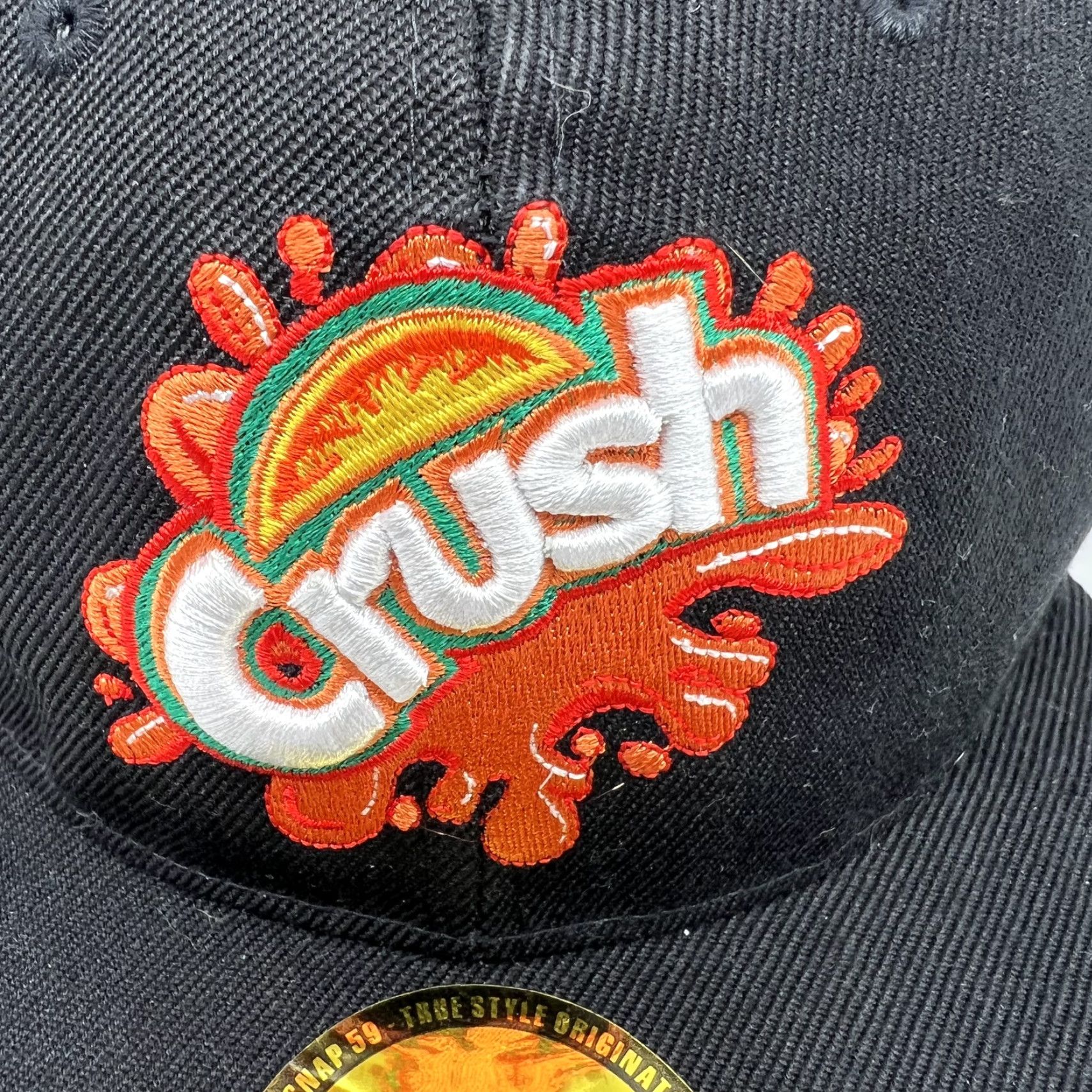Vintage Teenage Mutant Ninja Turtles The Movie Crush Hat Snap 59 Mens Black One Size Size ONE SIZE - 2 Thumbnail