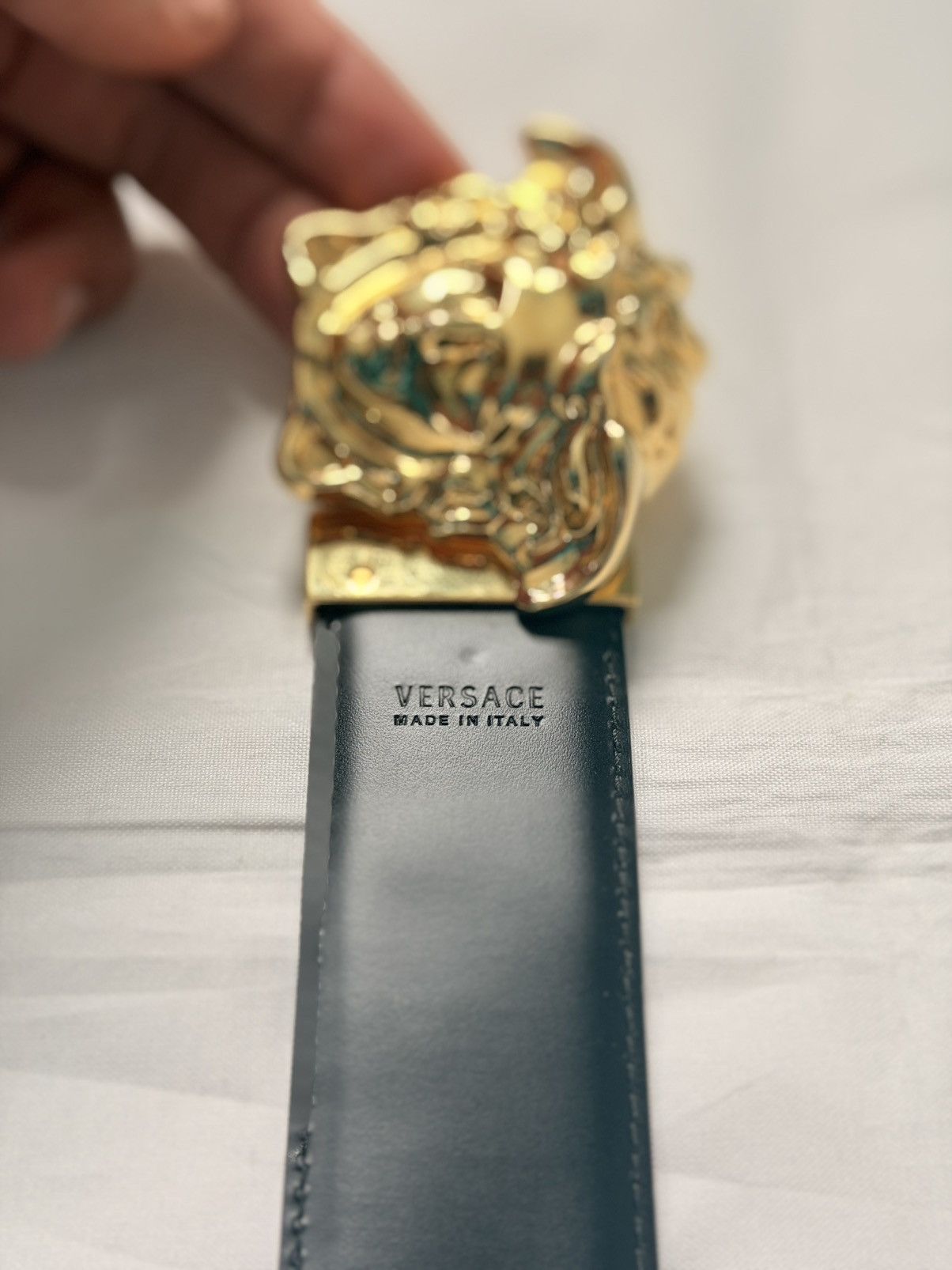 Versace Versace Medusa Reversible Baroque Leather Belt Made In Italy Size 32 - 10 Thumbnail