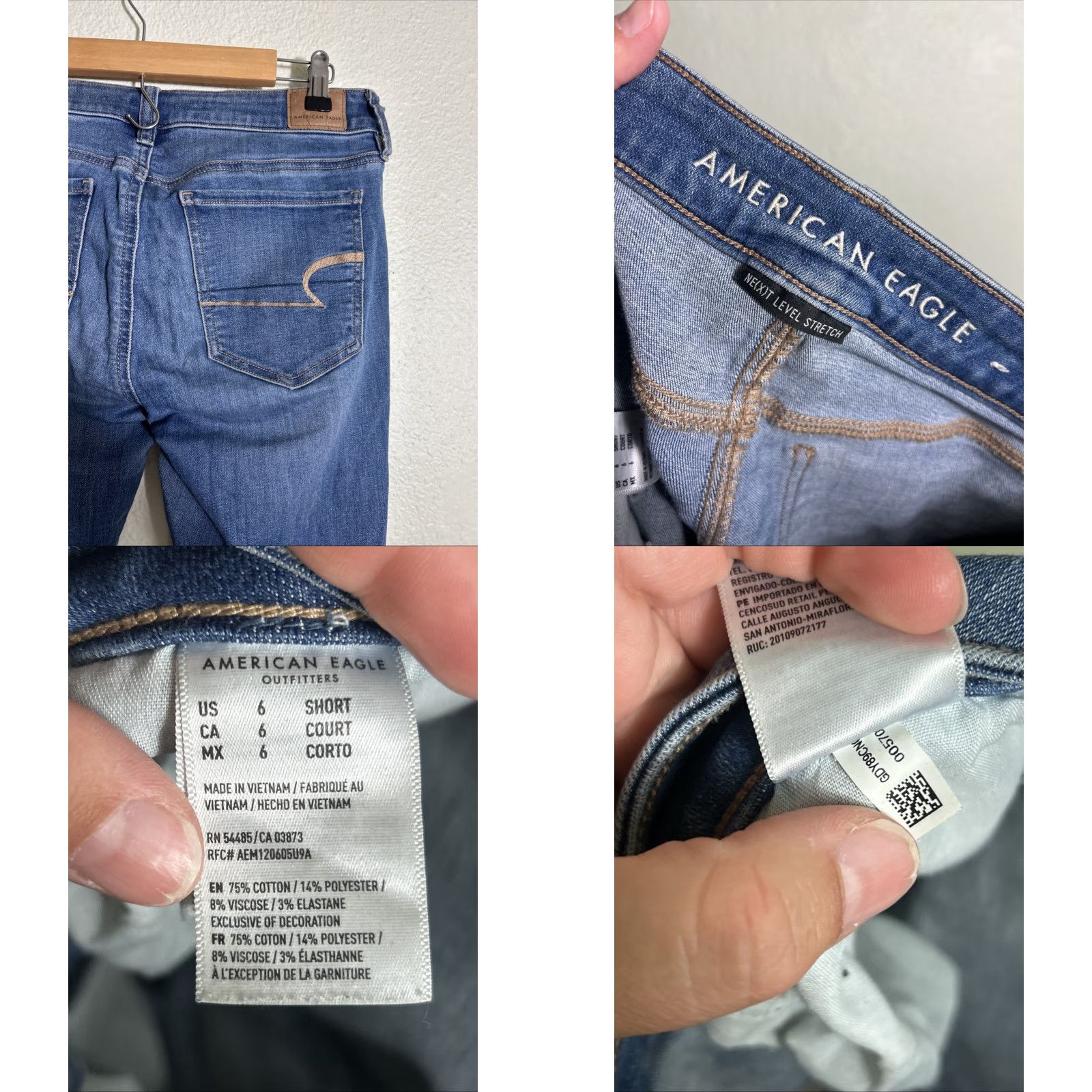 American Eagle Outfitters american eagle next level stretch jegging Jeans Women’s 6 Short Medium Wash Blue 28x27 Mens Women Girls? Size 28" / US 6 / IT 42 - 9 Thumbnail