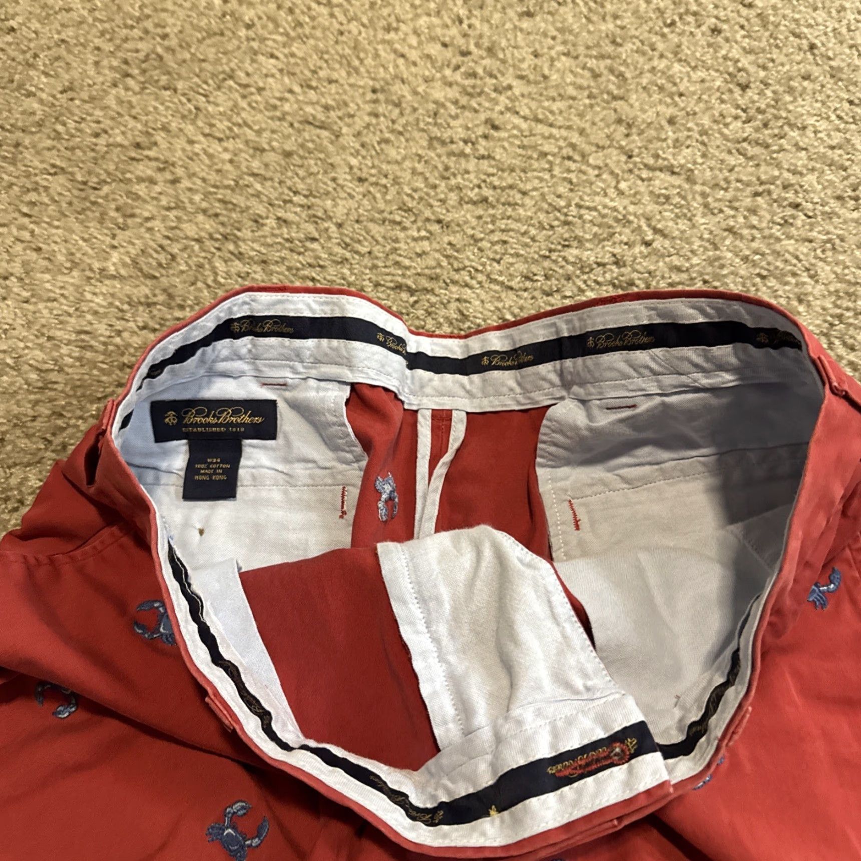 Brooks Brothers Brooks Brothers Shorts 34” Red Cotton Embroidered Crab Size US 34 / EU 50 - 5 Thumbnail