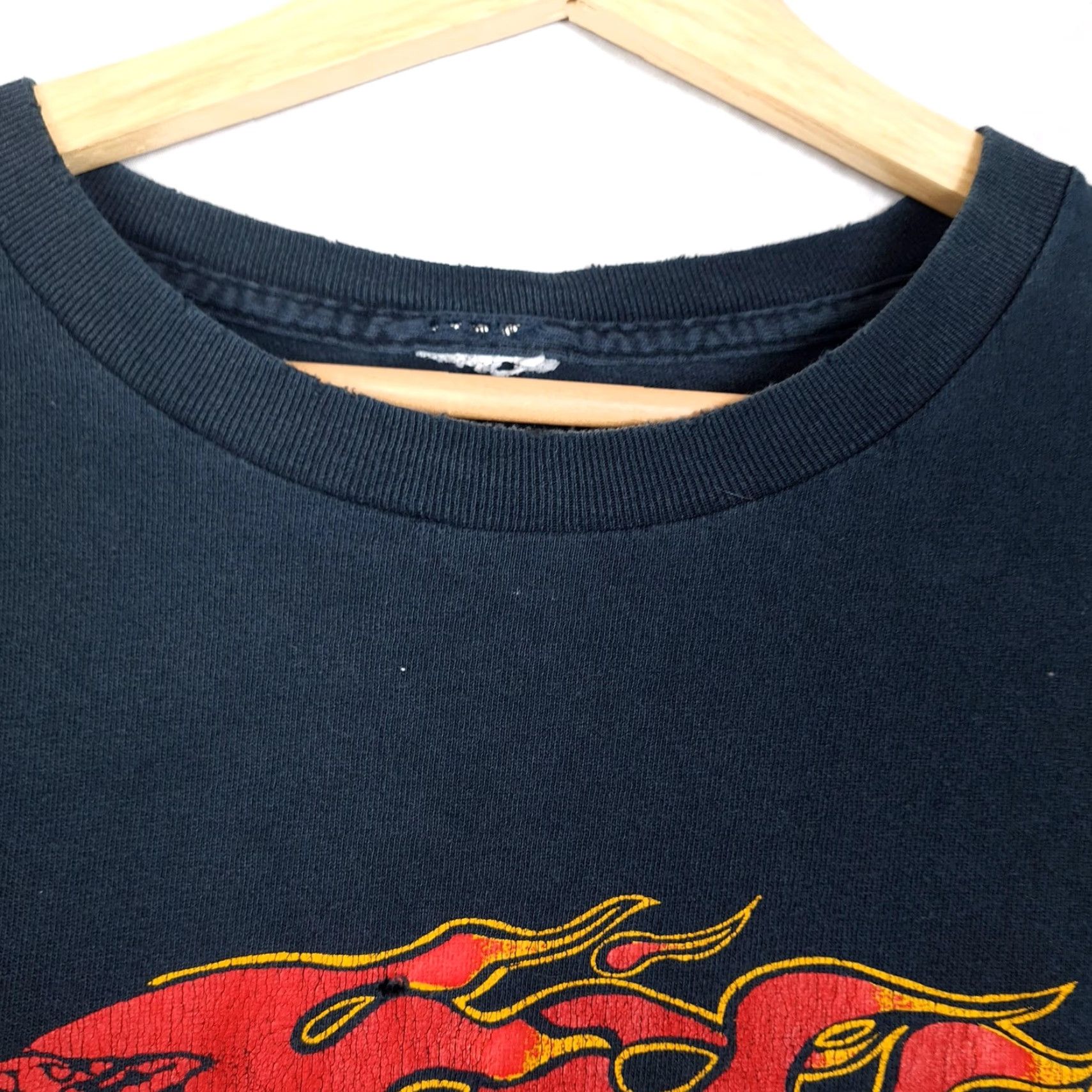 Vintage VINTAGE Hog's Breath Saloon Shirt Mens L Black Flames Long Sleeve Graphic Print Crew Neck T-Shirt Size US L / EU 52-54 / 3 - 5 Thumbnail