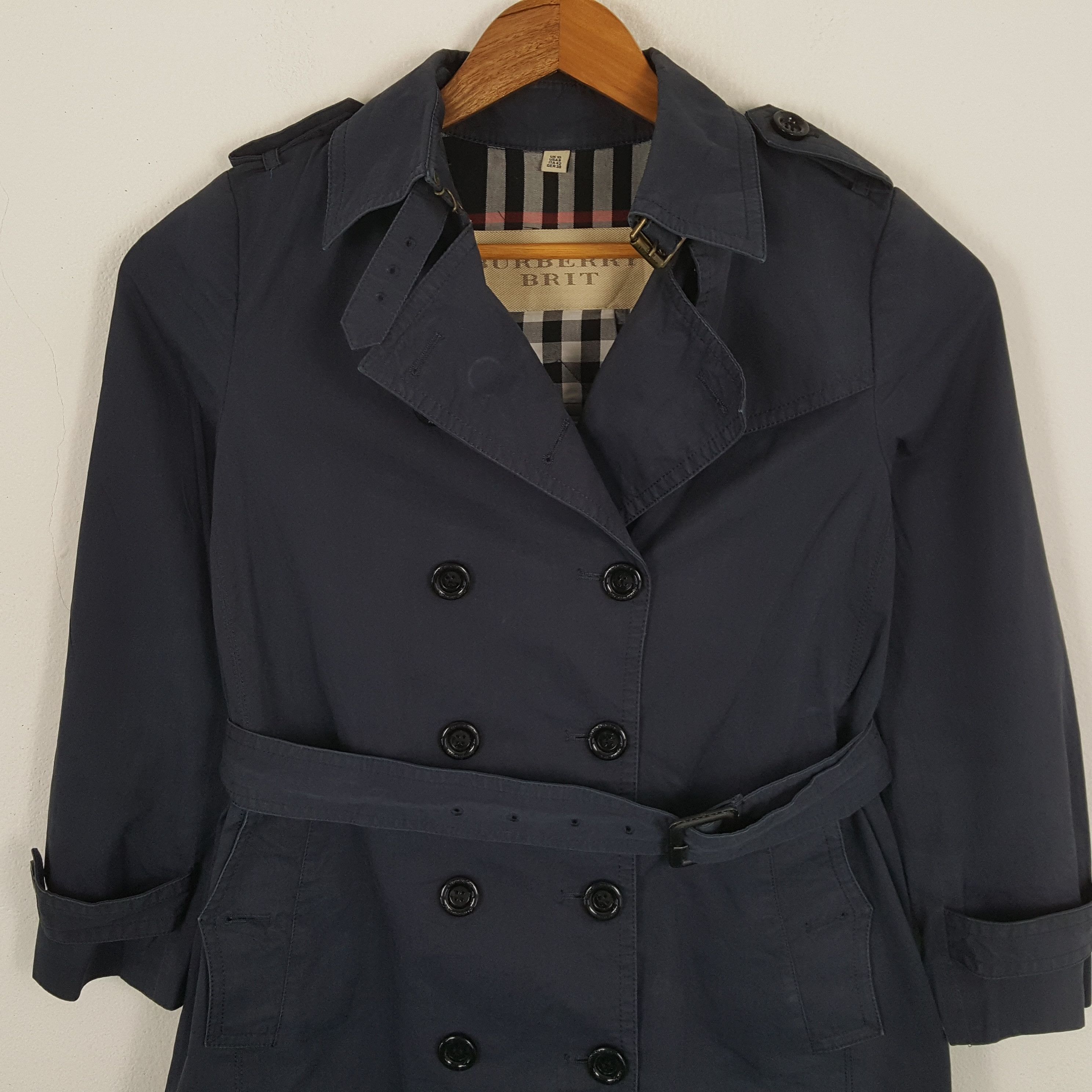 Burberry × Vintage Vintage BURBERRY BRIT Fashion Brand Designer Coat Jacket Size US S / EU 44-46 / 1 - 4 Thumbnail