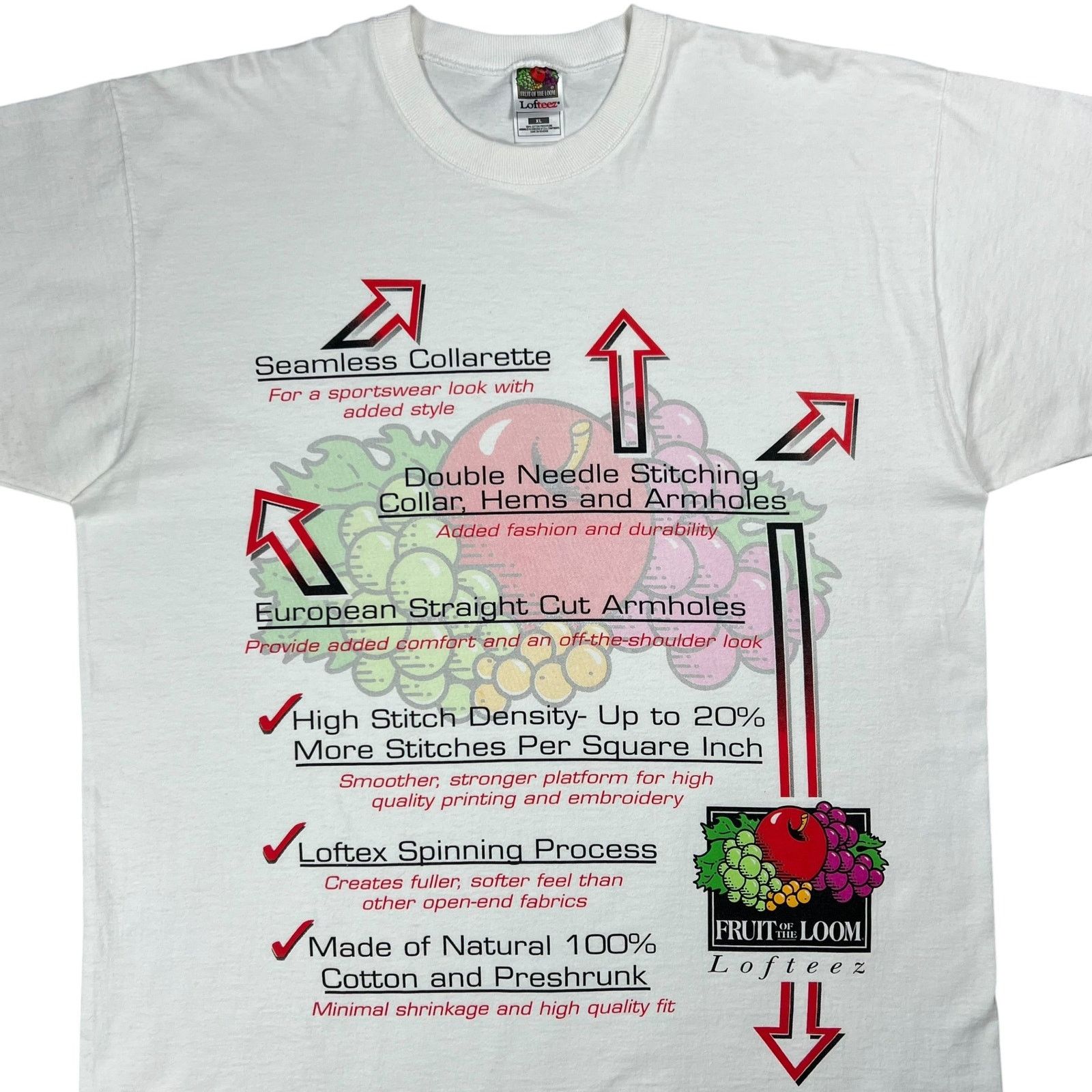 Fruit Of The Loom × Vintage 90s Fruit of the Loom Lofteez salesmen promo shirt shirt tee Size US XL / EU 56 / 4 - 2 Thumbnail