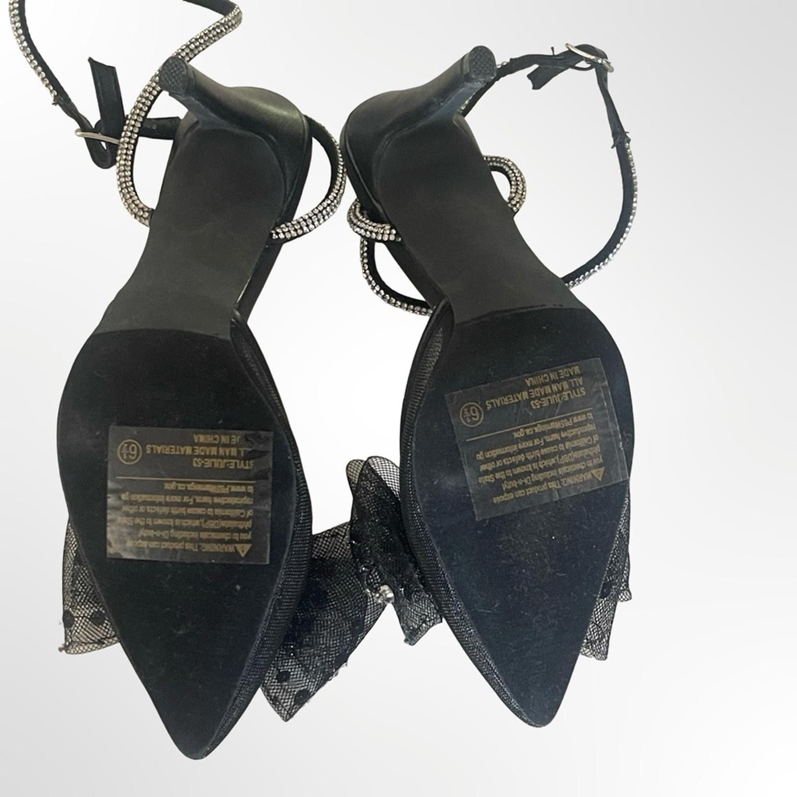 Other Top Moda Black Embellished Pointed-Toe Heels NWT in size 6.5 Size US 6.5 / IT 36.5 - 6 Thumbnail