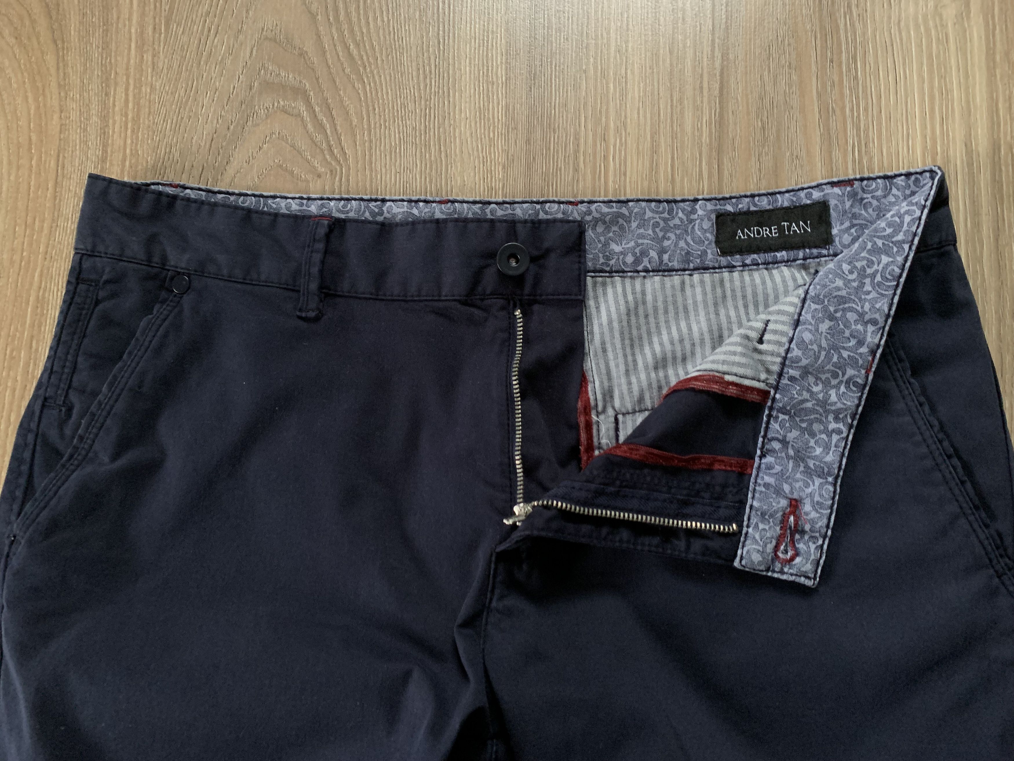 Designer Women’s Andre Tan Blue Casual Pants Size 33" - 5 Thumbnail