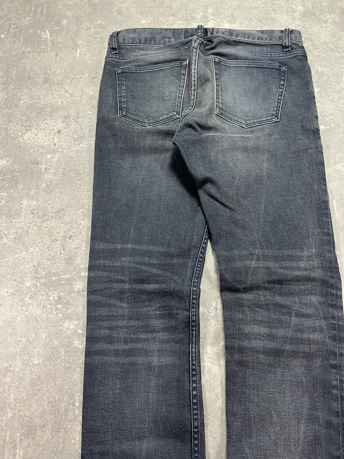 Sandro Sandro Faded Washed Dark Blue / Black Droit Denim Jeans 31 Size US 31 - 10 Thumbnail