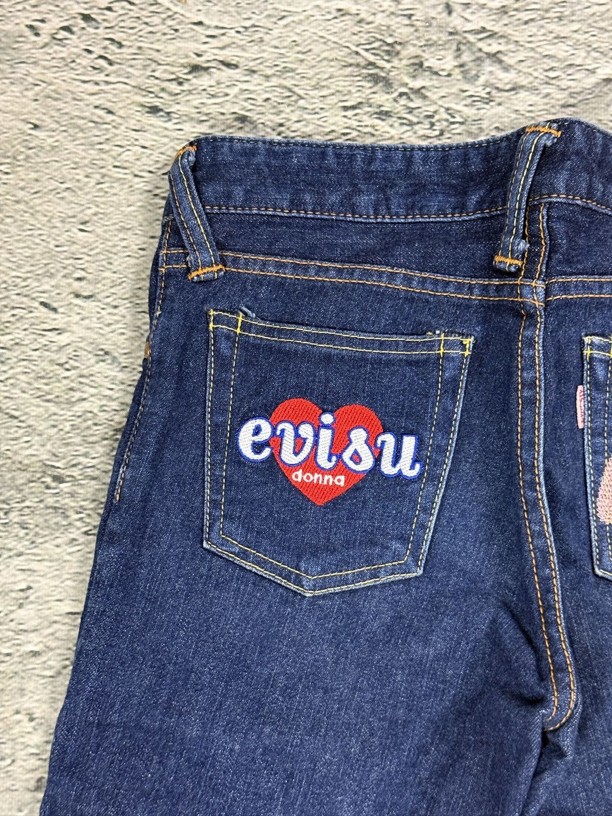 Evisu Evisu Donna jeans bootcut heart pink seagull embroidery Size 25" / US 0 / IT 36 - 3 Thumbnail