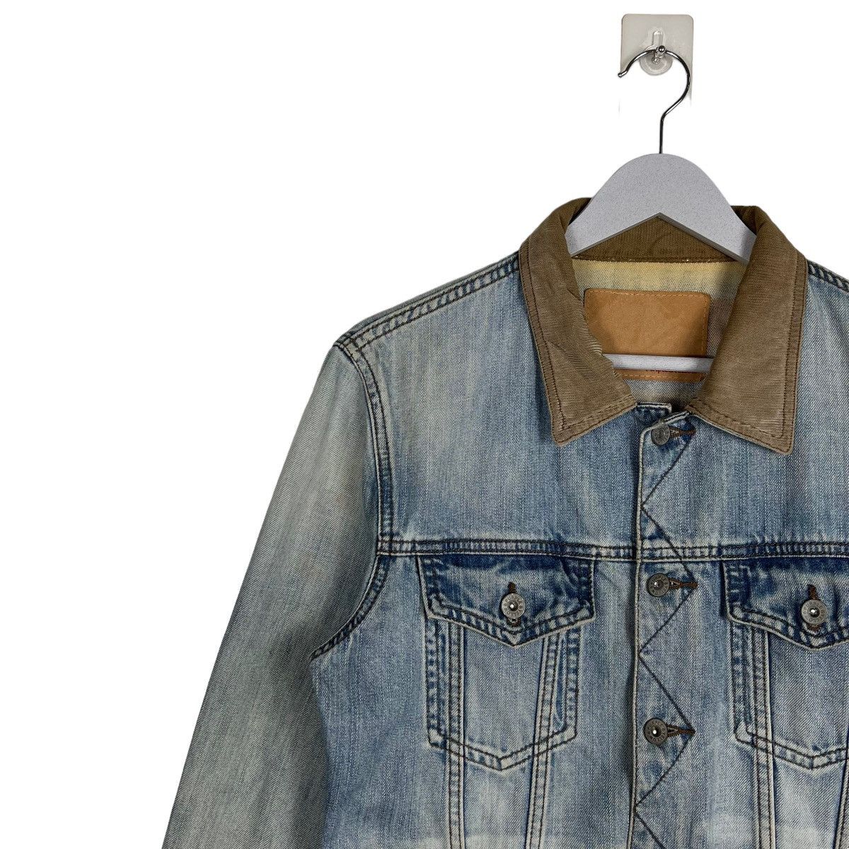 Japanese Brand 🔥 PUPPLE & YELLOW TRUCKER DENIM JACKET Size US M / EU 48-50 / 2 - 8 Thumbnail
