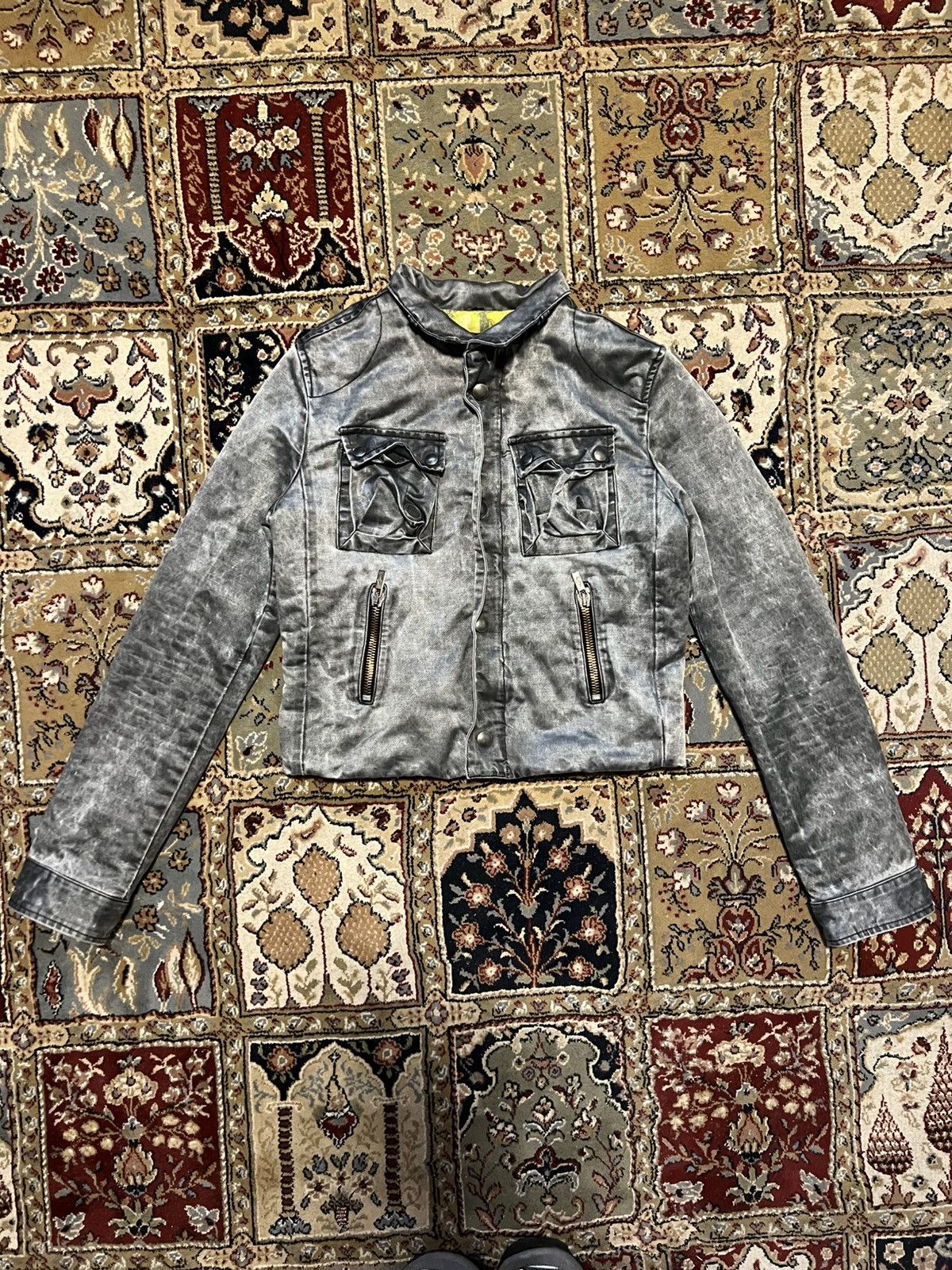 Diesel Diesel Vintage 2000s Faded Jacket Grey Metallic Rare Size M / US 6-8 / IT 42-44 - 1 Thumbnail