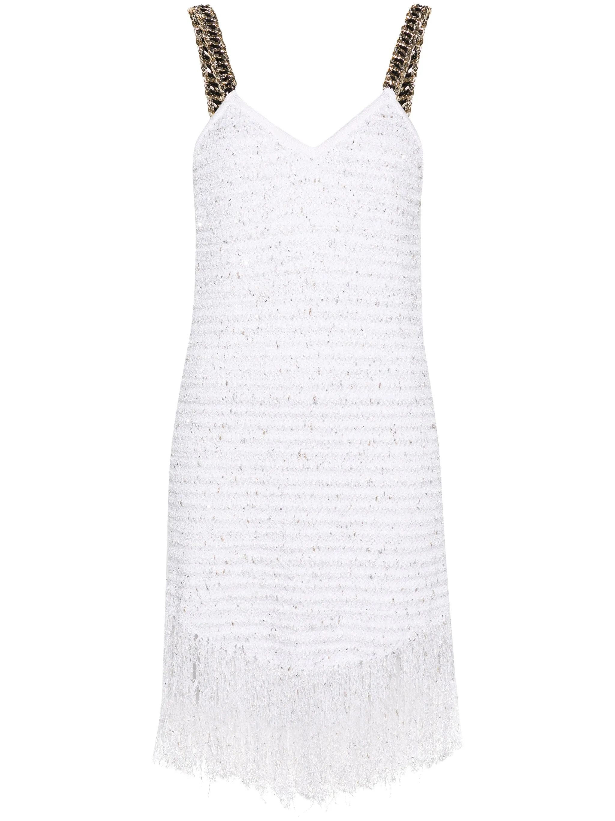 Balmain o1y0525 Mini Dress in White Size XS / US 0-2 / IT 36-38 - 1 Thumbnail