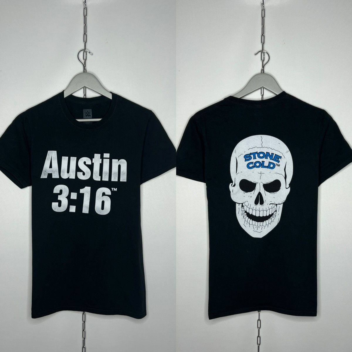 WWF Austin 3:16 Stone Cold T-Shirt Tee Scull Graphic