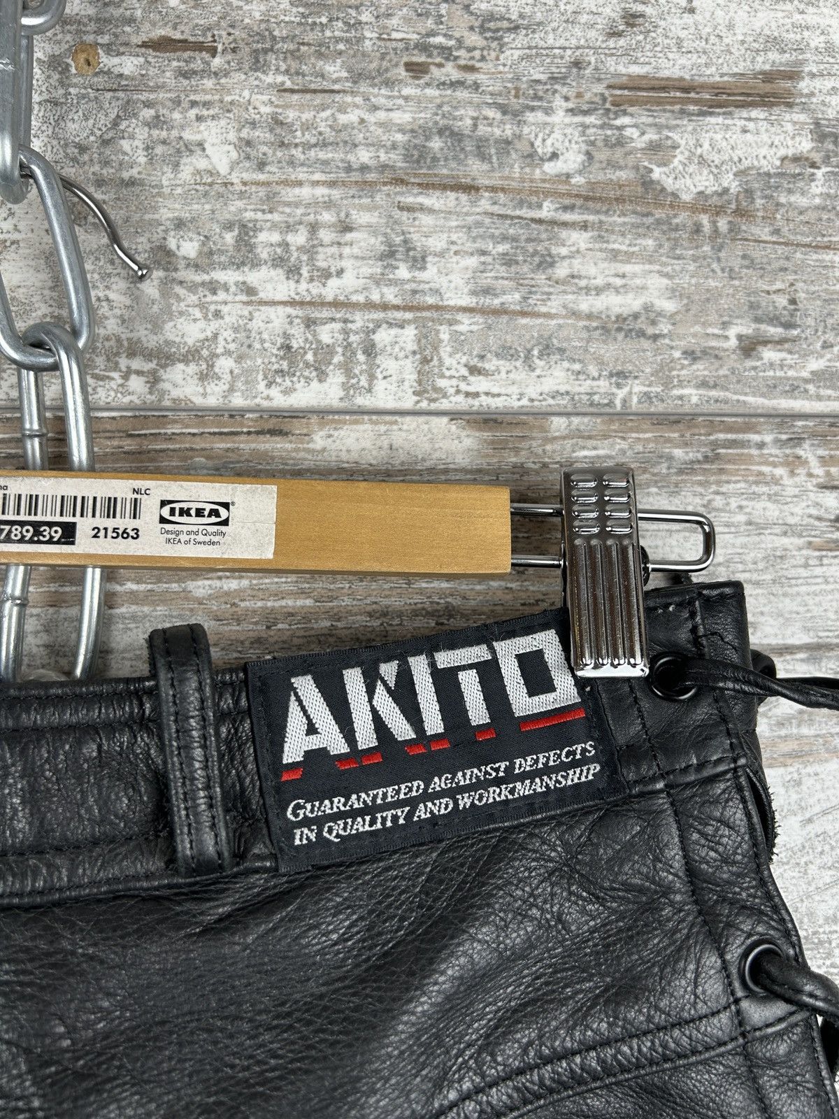 Leather Women’s Akito Leather pants stripes vintage rare buffalo y2k Size 29" - 14 Thumbnail