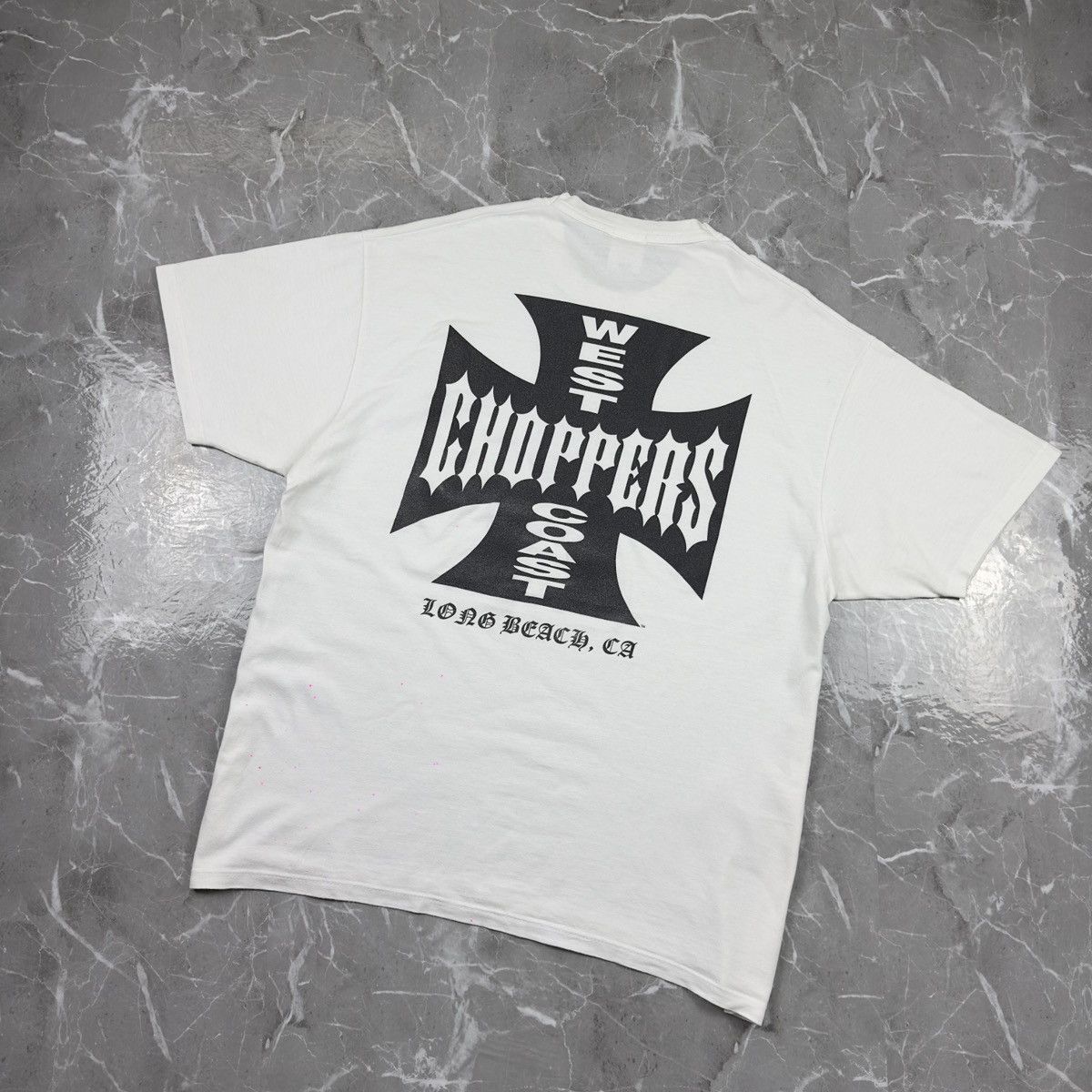 West Coast Choppers Rare! Vintage West Coast Choppers Big Logo White T-Shirt Size US XL / EU 56 / 4 - 6 Thumbnail
