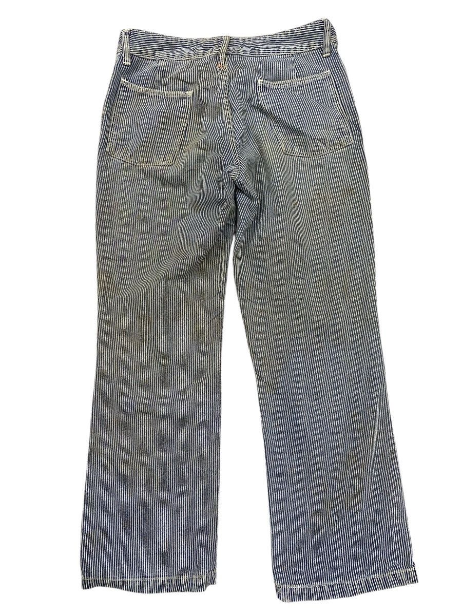 45rpm 45rpm Studio Japan Indigo Hickory Stripe Workwear Denim Pant Size US 29 - 2 Thumbnail