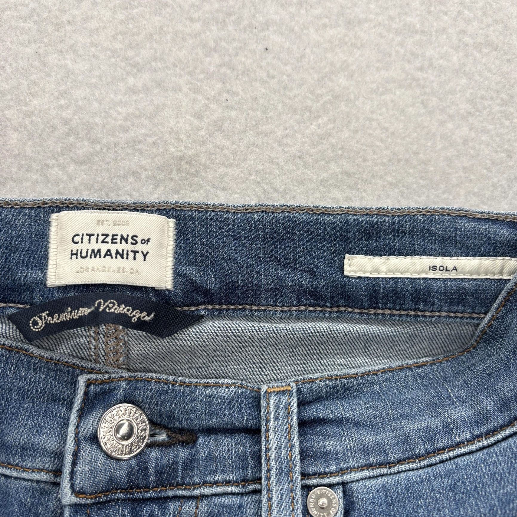 Citizens Of Humanity VINTAGE Citizens of Humanity Jeans Womens 26 Blue Isola Bootcut Raw Hem Stretch Denim Size 26" / US 2 / IT 38 - 5 Thumbnail