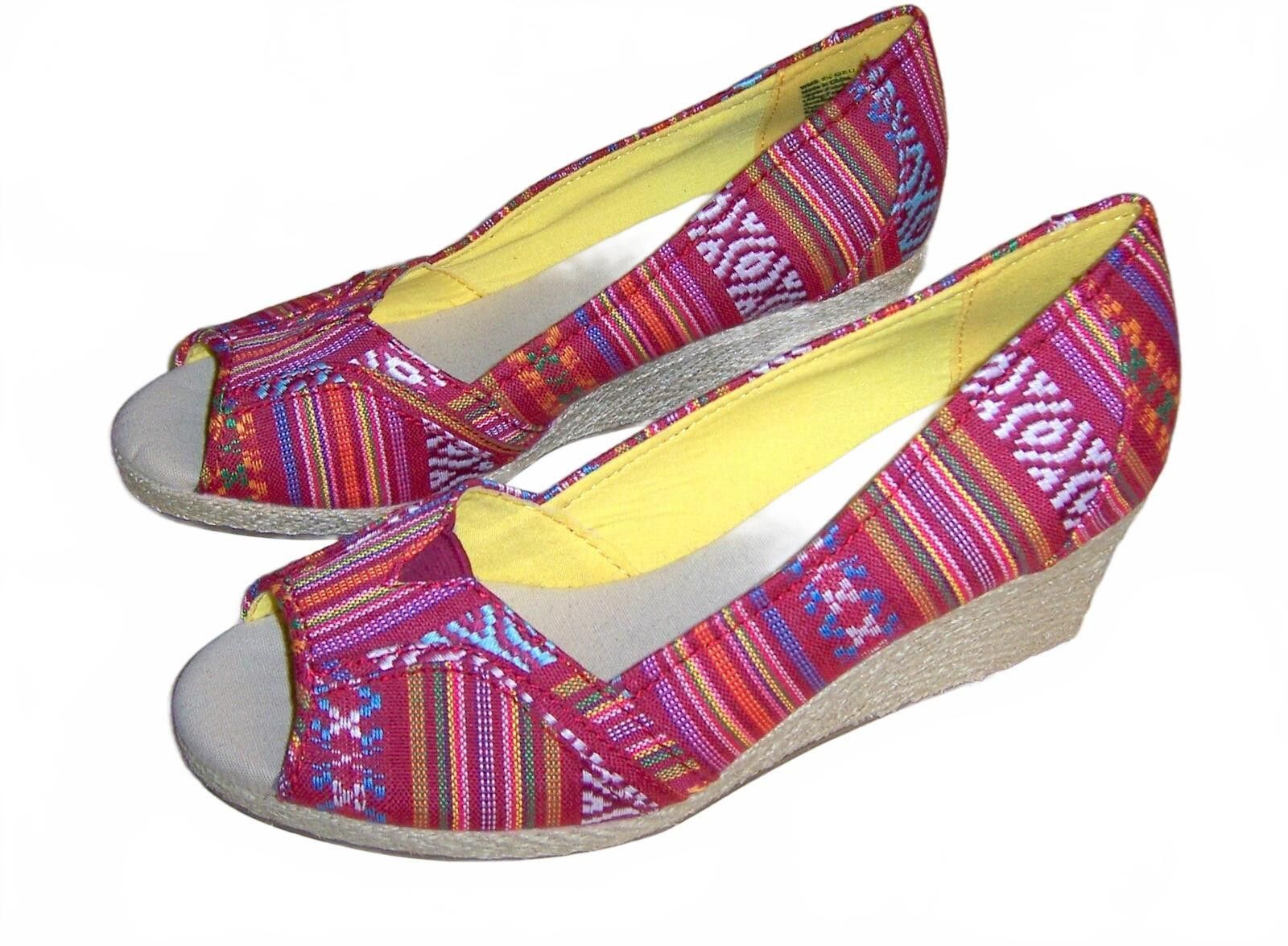 Sonoma Sonoma Multicolored Fabric Peep-Toe Espadrille Wedges- 8.5 M Size US 8.5 / IT 38.5 - 1 Thumbnail