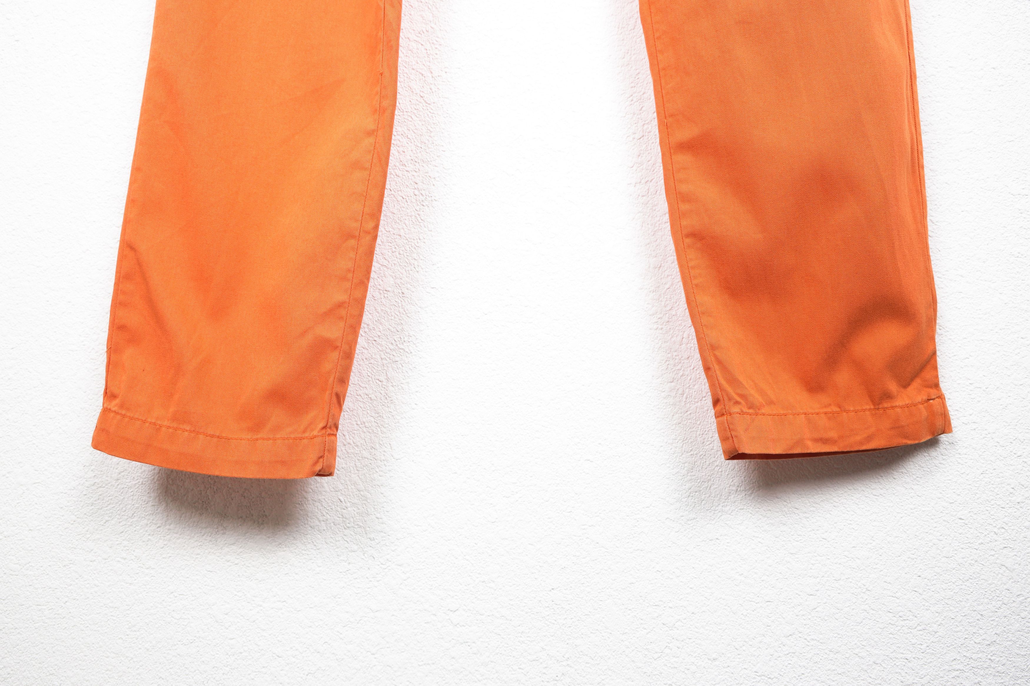 Designer × Life's a Beach × Vilebrequin Les Canebiers Orange Chino Tartane Pants Trousers Size US 31 - 4 Thumbnail