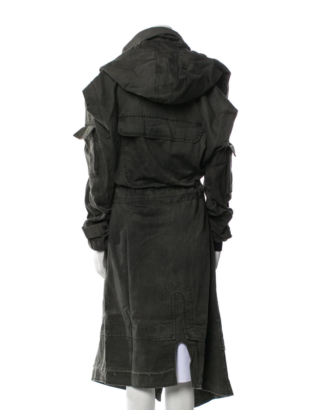 Demobaza Demobaza Dark Green Trenchcoat Size: L Size L / US 10 / IT 46 - 3 Thumbnail