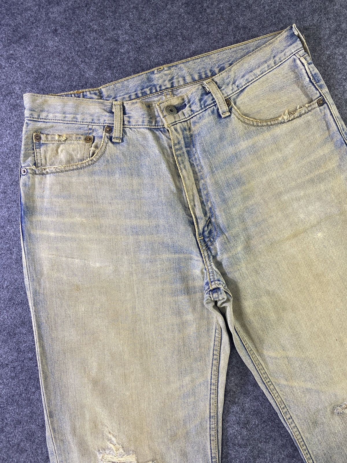 Jean × Levi's × Vintage Vintage Levis 502 Distresses Blue Wash Jeans - J938 Size US 34 / EU 50 - 13 Thumbnail