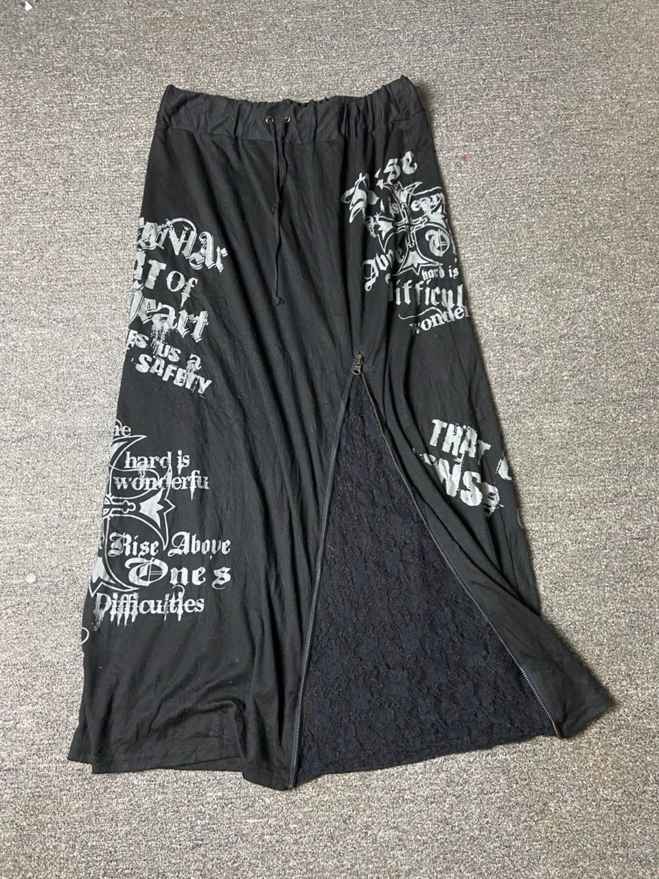 Dig Deep Dig Deep Punk Gothic Skirt with Zip (157) Size 29" - 2 Thumbnail