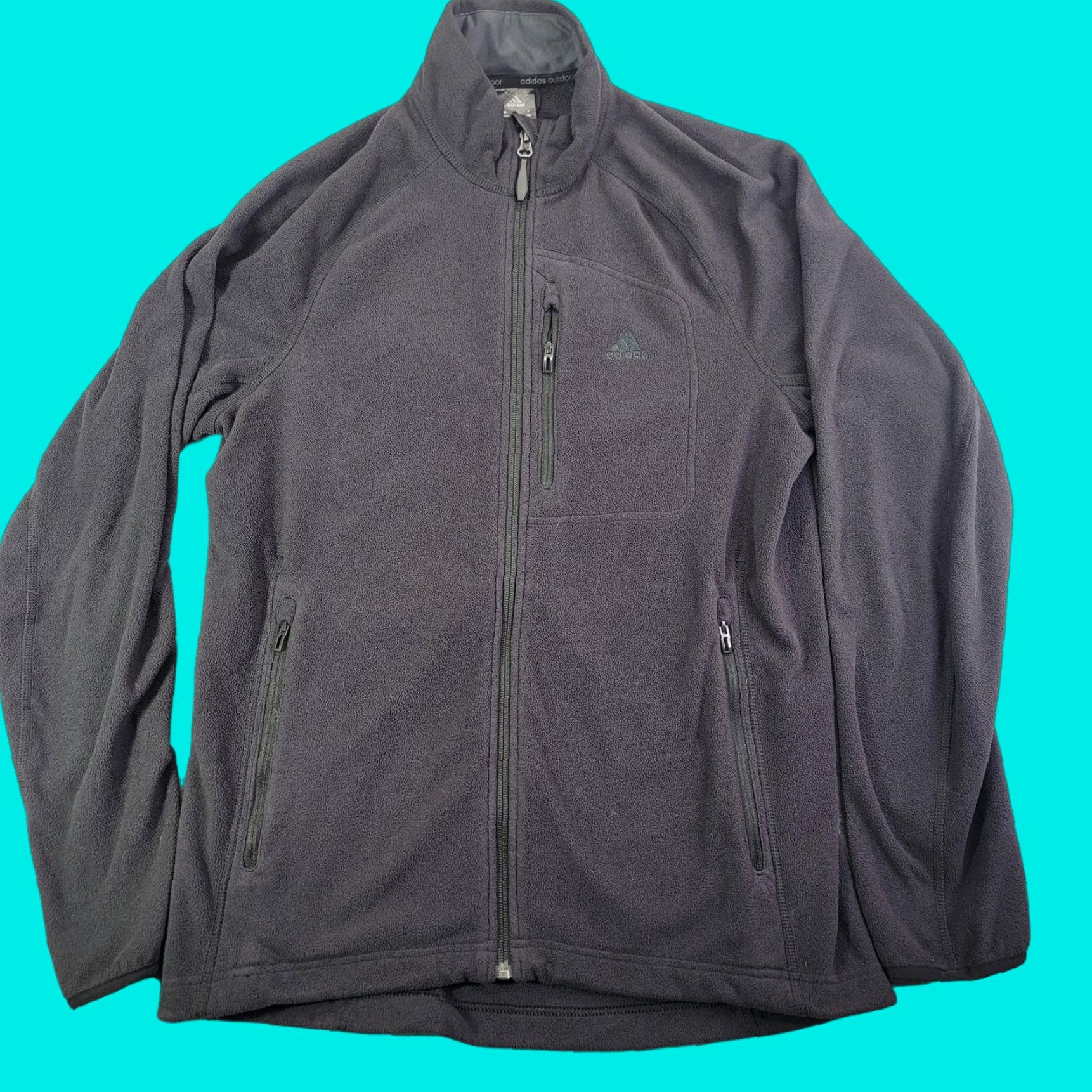 Adidas Adidas Jacket Mens Medium Gray Fleece Full Zip Outdoor Hiking Warm Layer Casual Size US M / EU 48-50 / 2 - 1 Thumbnail