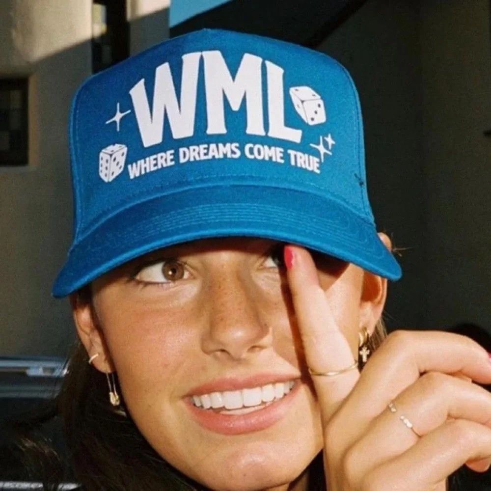 Wish Me Luck WML Electric Blue Snapback Trucker Cap Size ONE SIZE - 1 Thumbnail