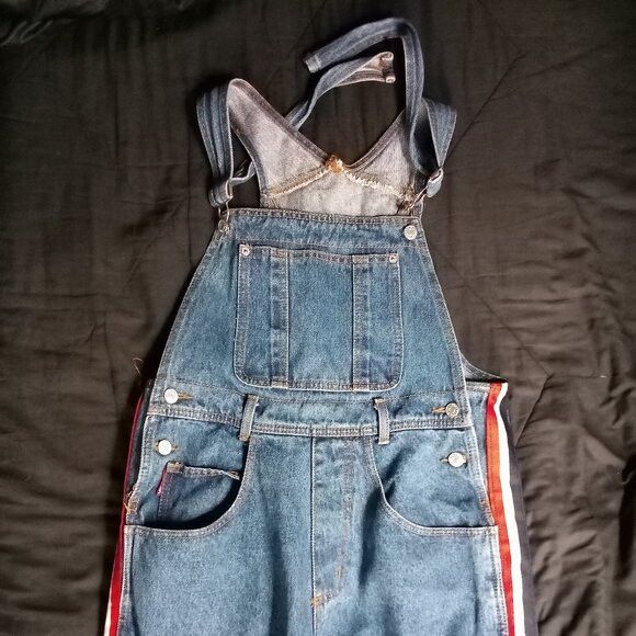 Other Vintage C'est Toi Stripes Coveralls Overalls Bibs Size US 30 / EU 46 - 2 Thumbnail