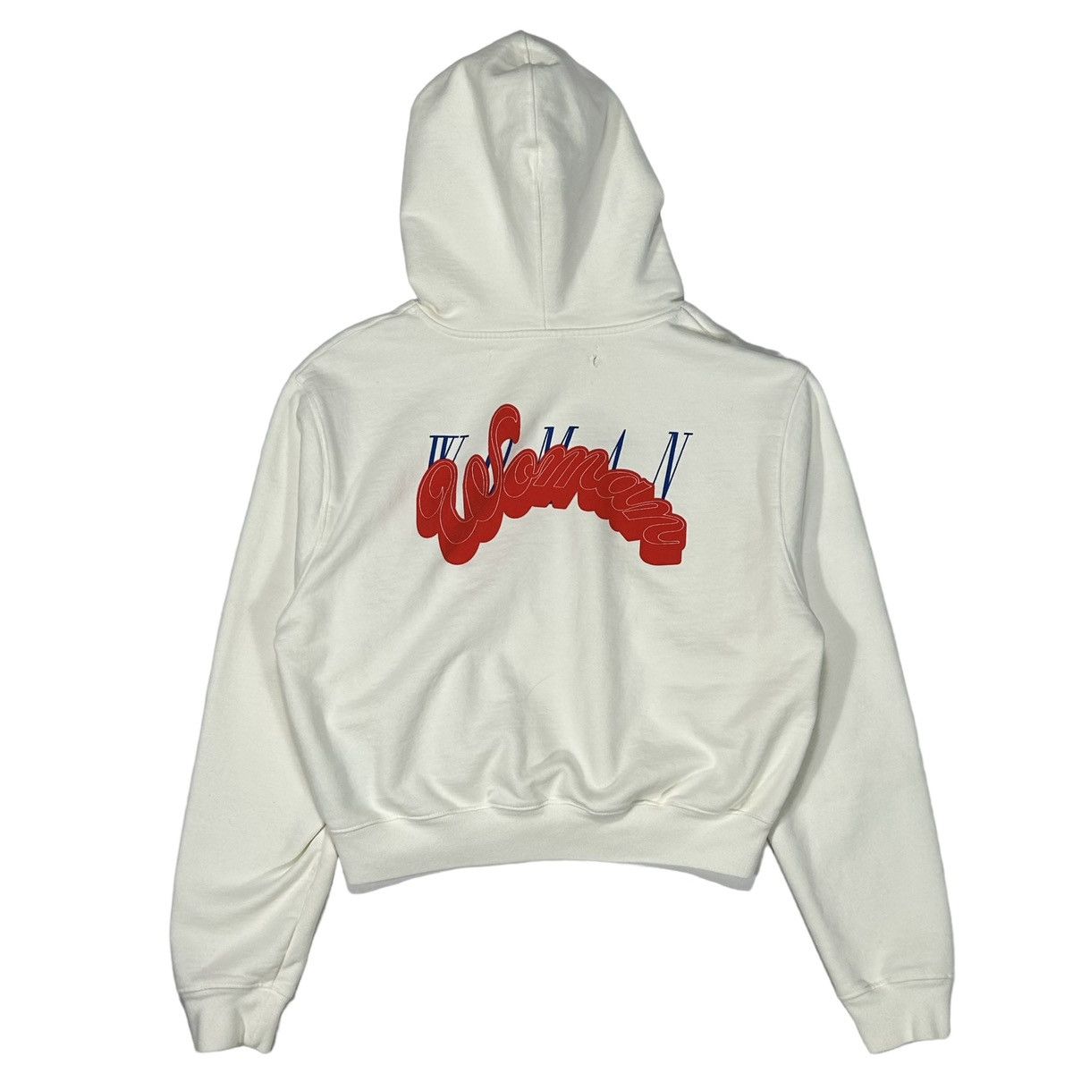 Off-White Cropped Graphic Print Hoodie Size M / US 6-8 / IT 42-44 - 2 Thumbnail