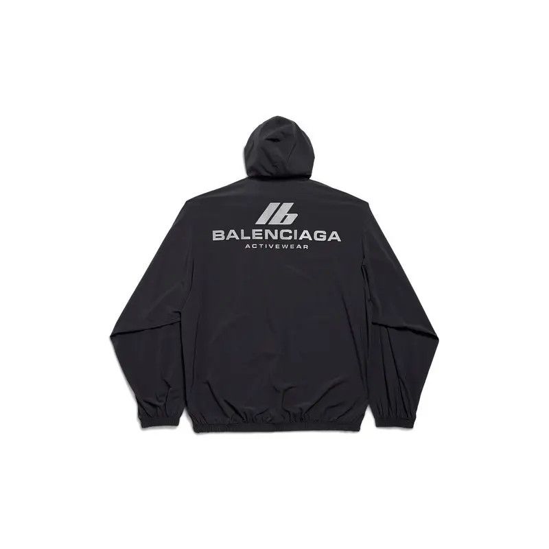 Balenciaga o1w1db11225 Activewear Windbreaker Jacket in Black Size US S / EU 44-46 / 1 - 2 Thumbnail