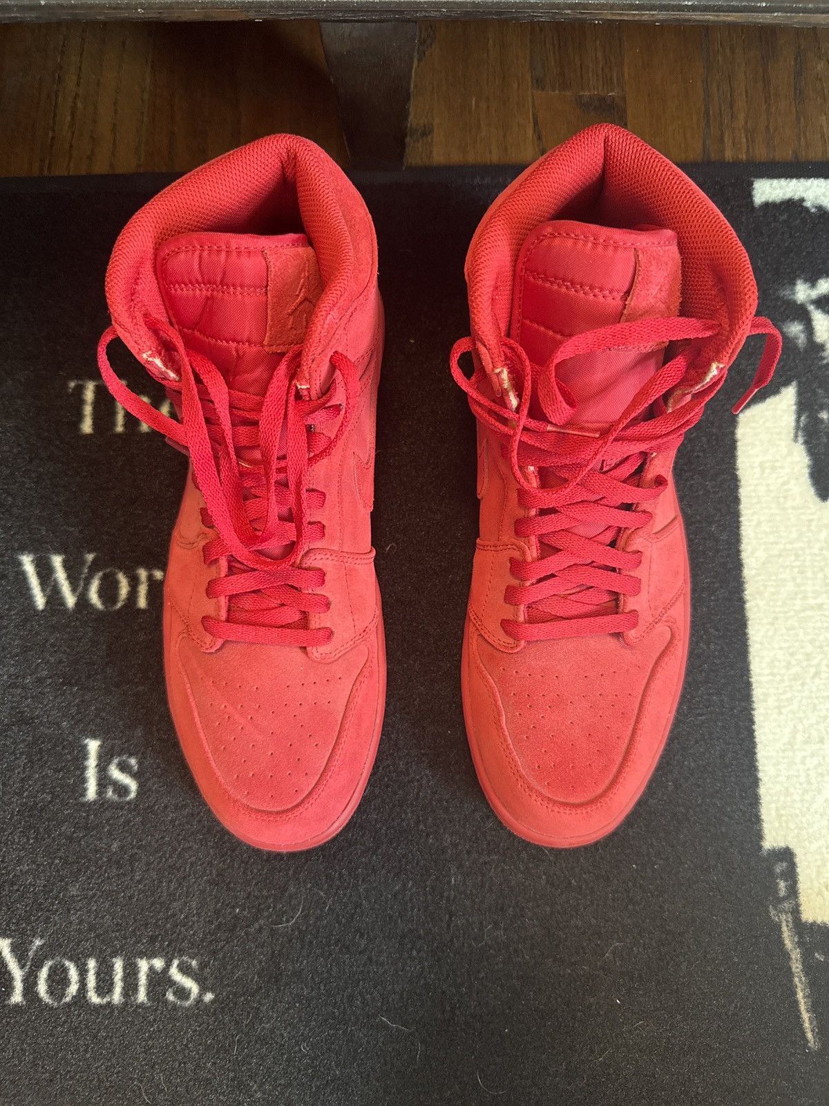 Nike Air Jordan 1 Retro High Red Suede Size US 11 / EU 44 - 2 Thumbnail