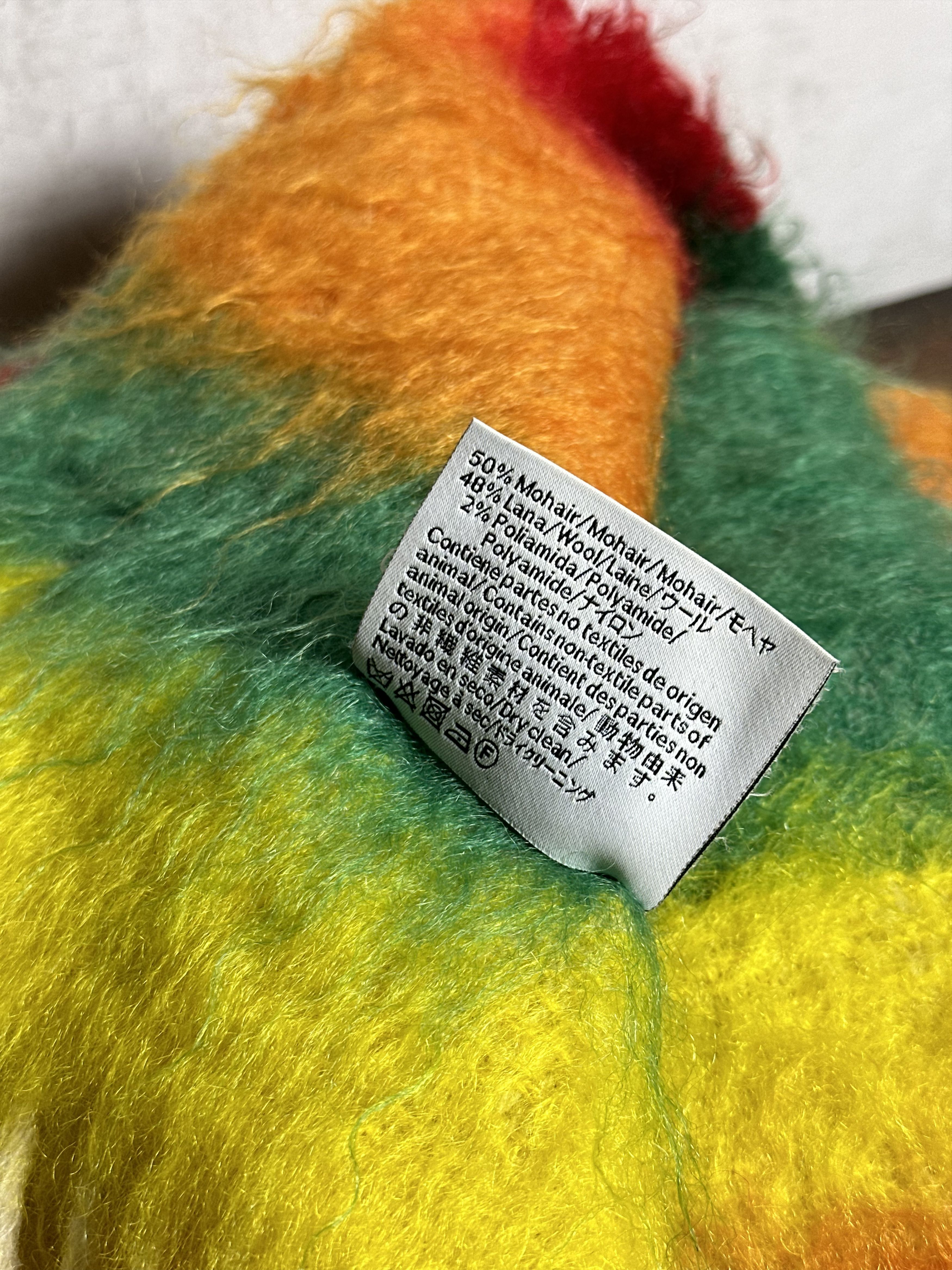 Loewe Loewe Striped Fringed Scarf in Multicolor Mohair Size ONE SIZE - 6 Thumbnail