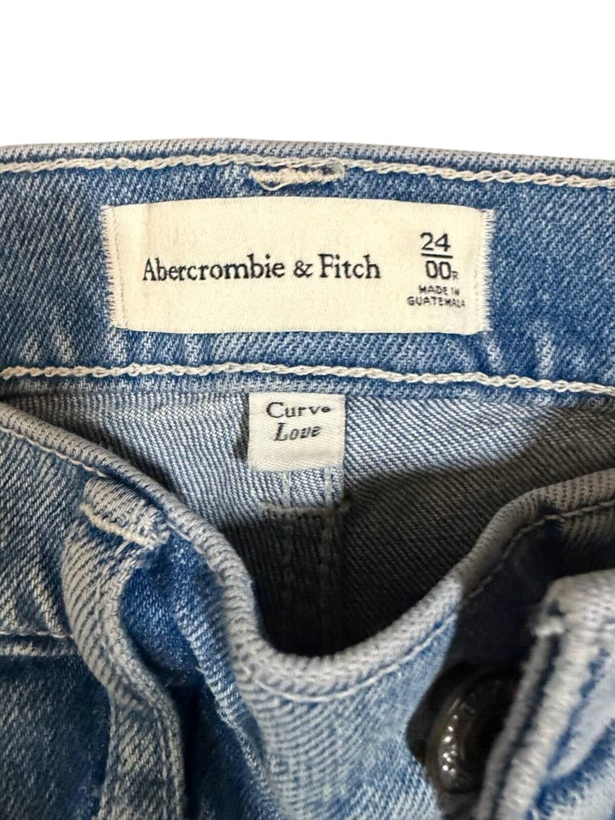 Abercrombie & Fitch Abercrombie & Fitch Curve Love High Rise Carpenter Jeans Size 24" / US 00 / IT 34 - 3 Thumbnail