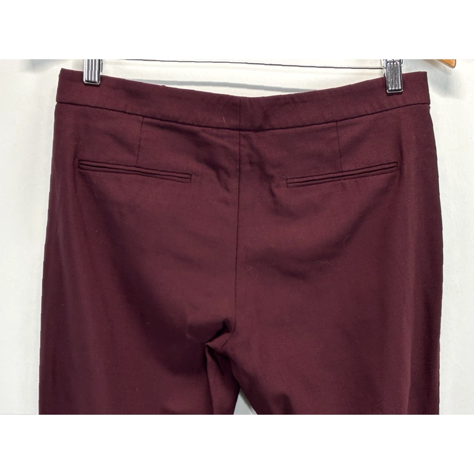 Theory Theory Wool Pants Trousers Women’s 8 Burgundy Straight Leg Career 31x31 Tailored Size 30" / US 8 / IT 44 - 4 Thumbnail
