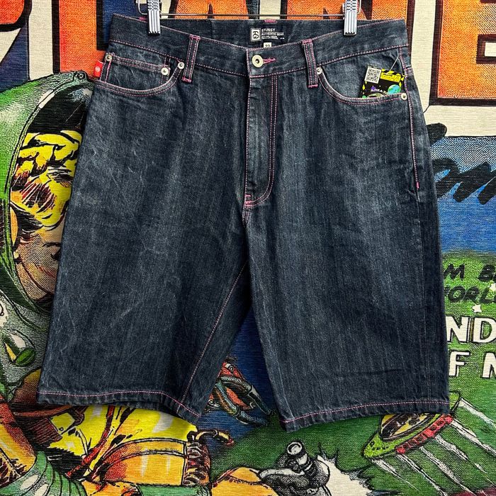 Vintage Y2K Stüssy Pink Denim Jorts Size 32” | Grailed